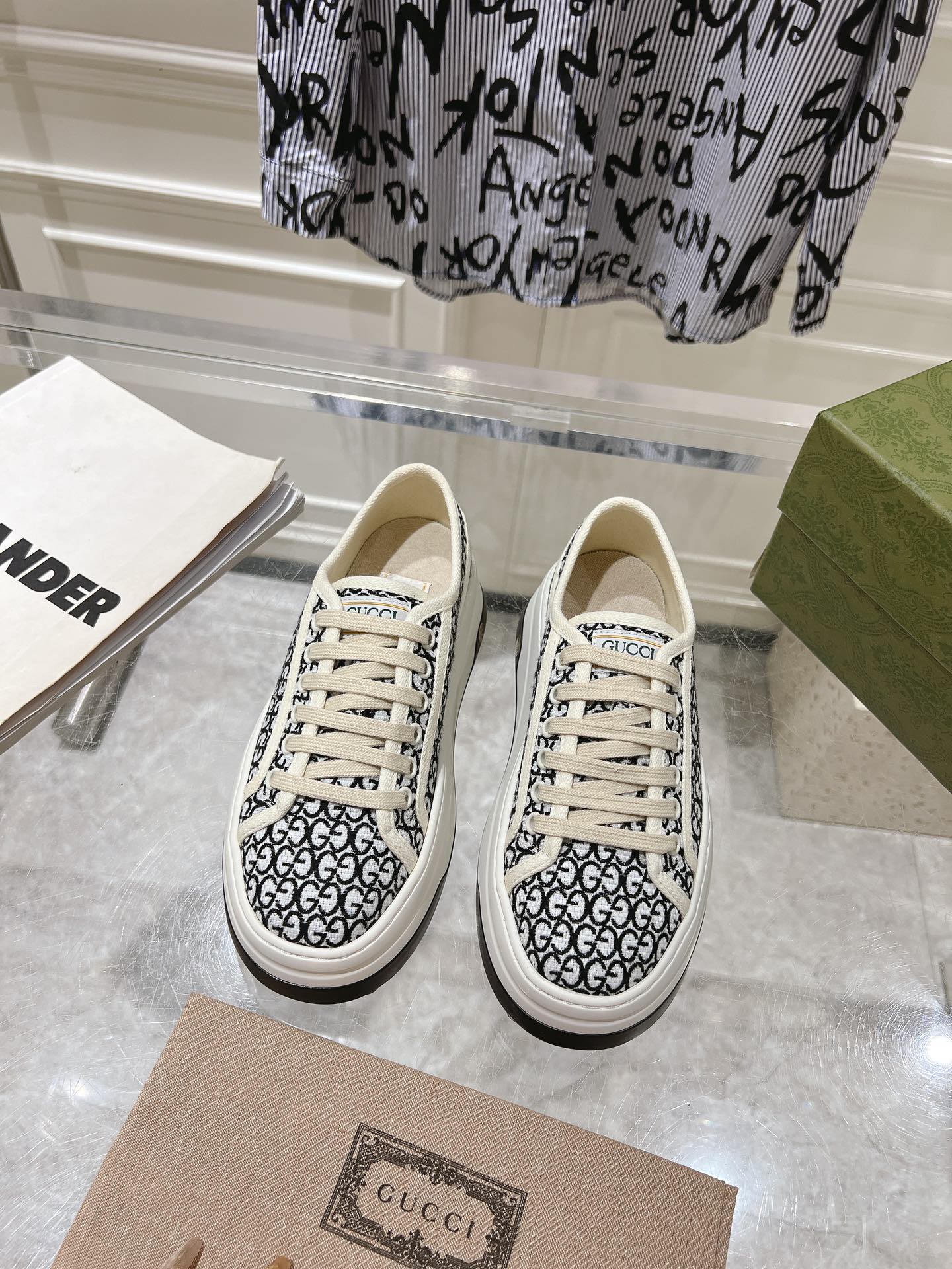 Gucci Couple Canvas Shoes Canvas M-s