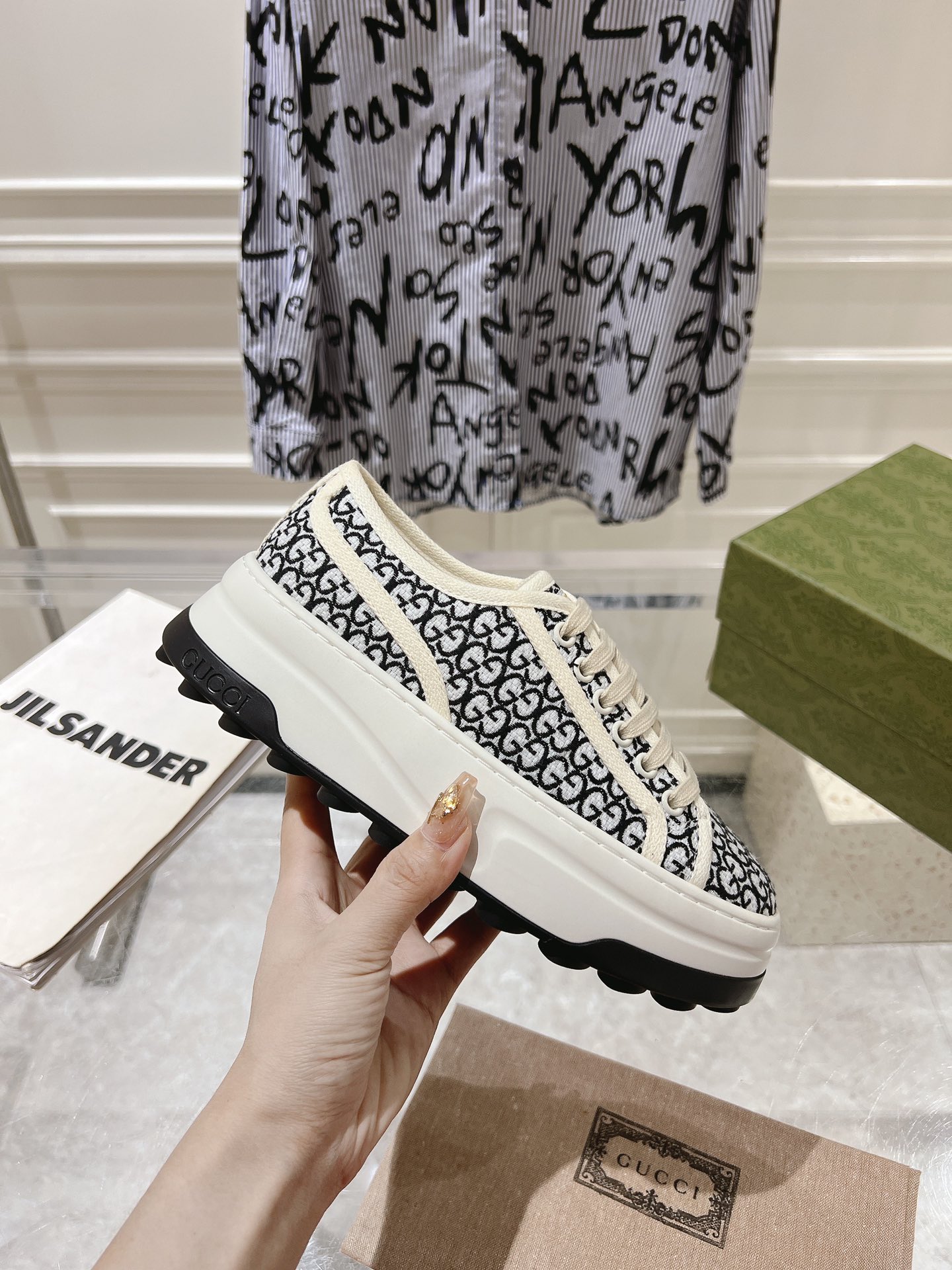 Gucci Couple Canvas Shoes Canvas M-s