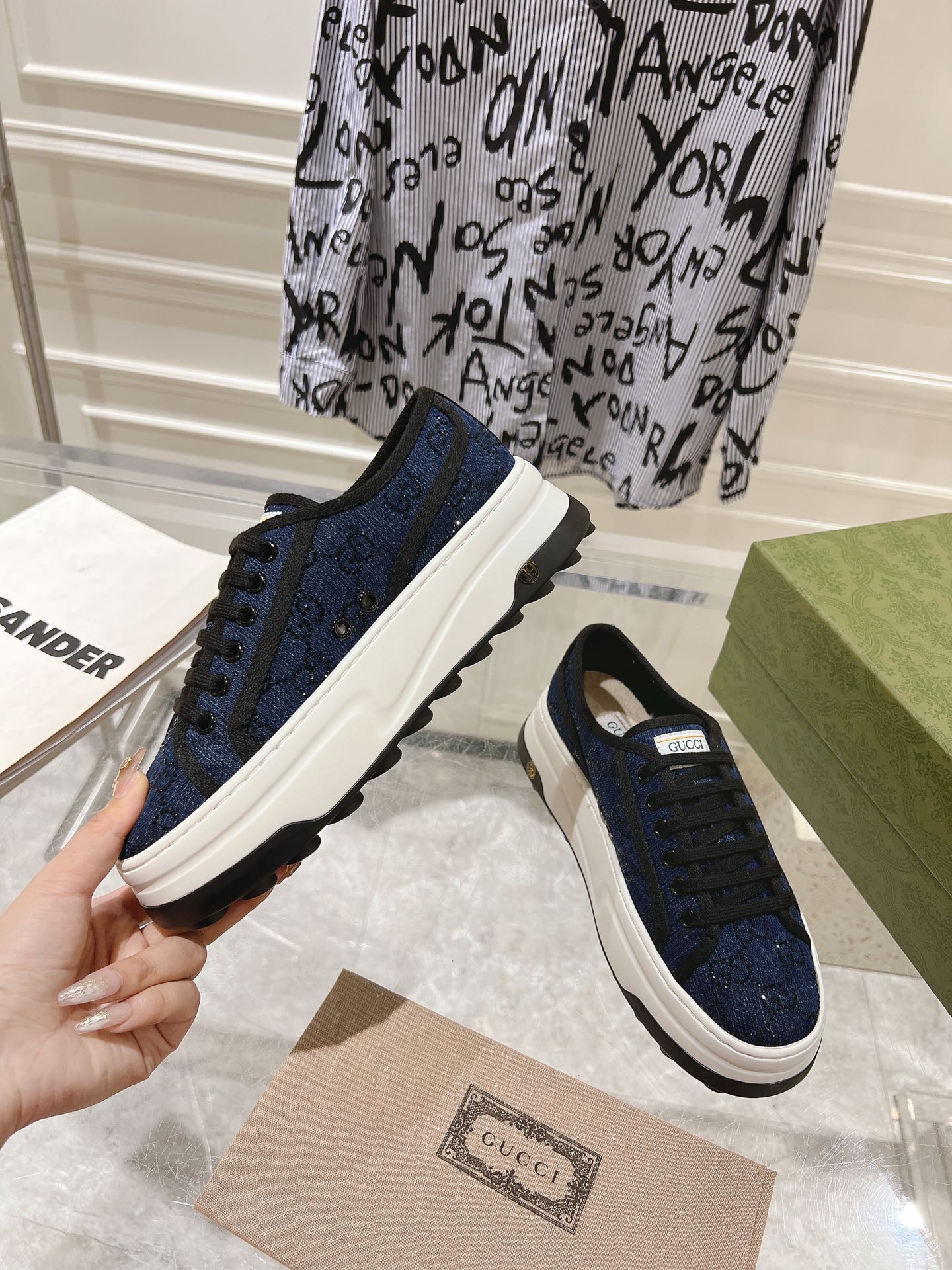 Gucci Couple Canvas Shoes Canvas M-s