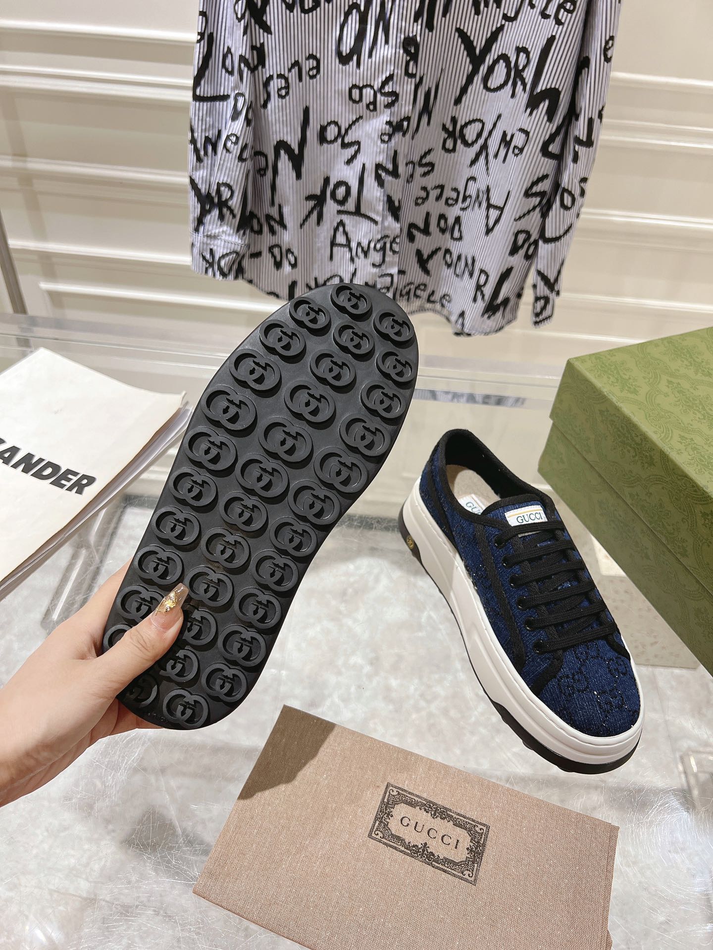 Gucci Couple Canvas Shoes Canvas M-s