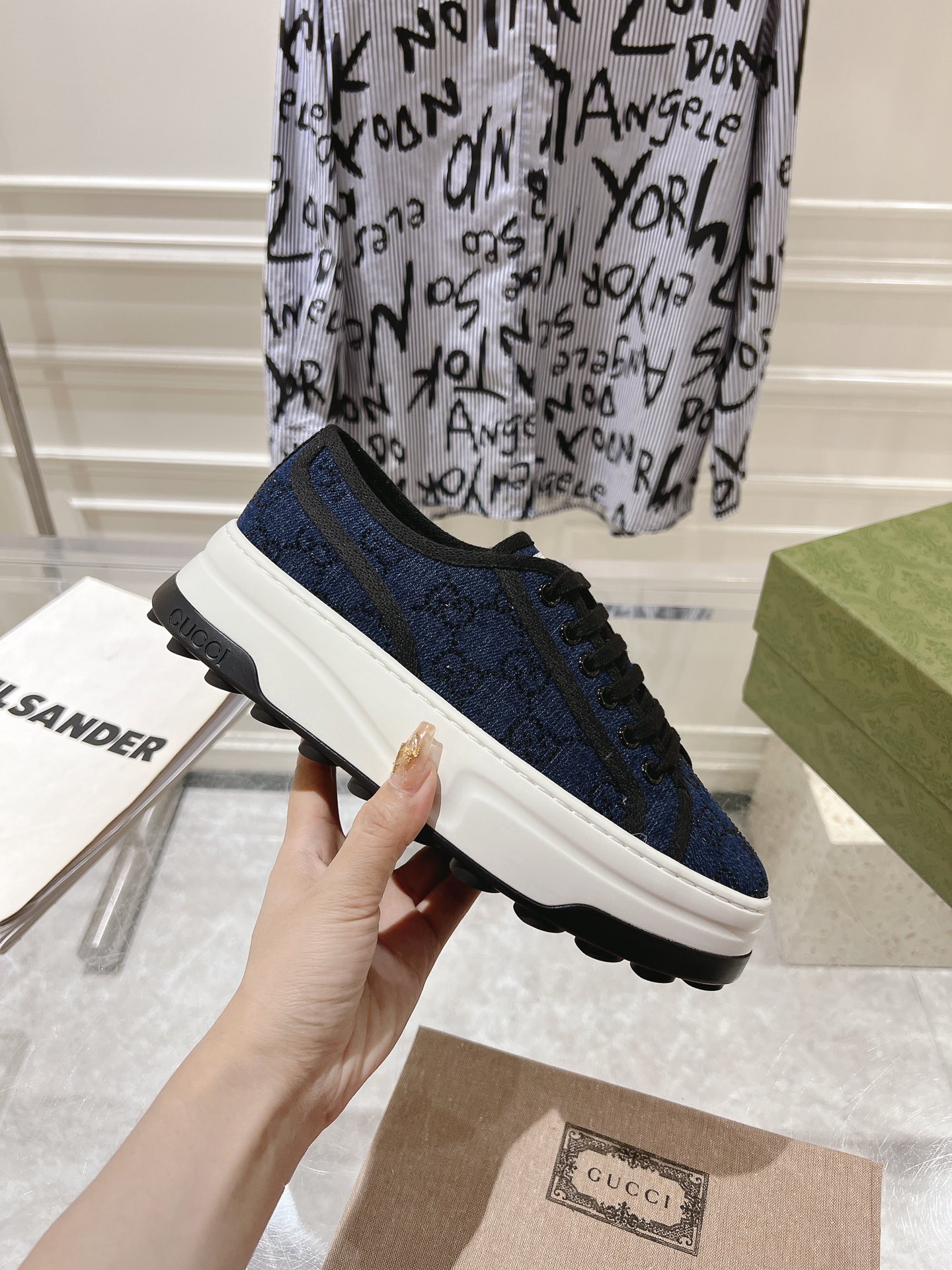 Gucci Couple Canvas Shoes Canvas M-s