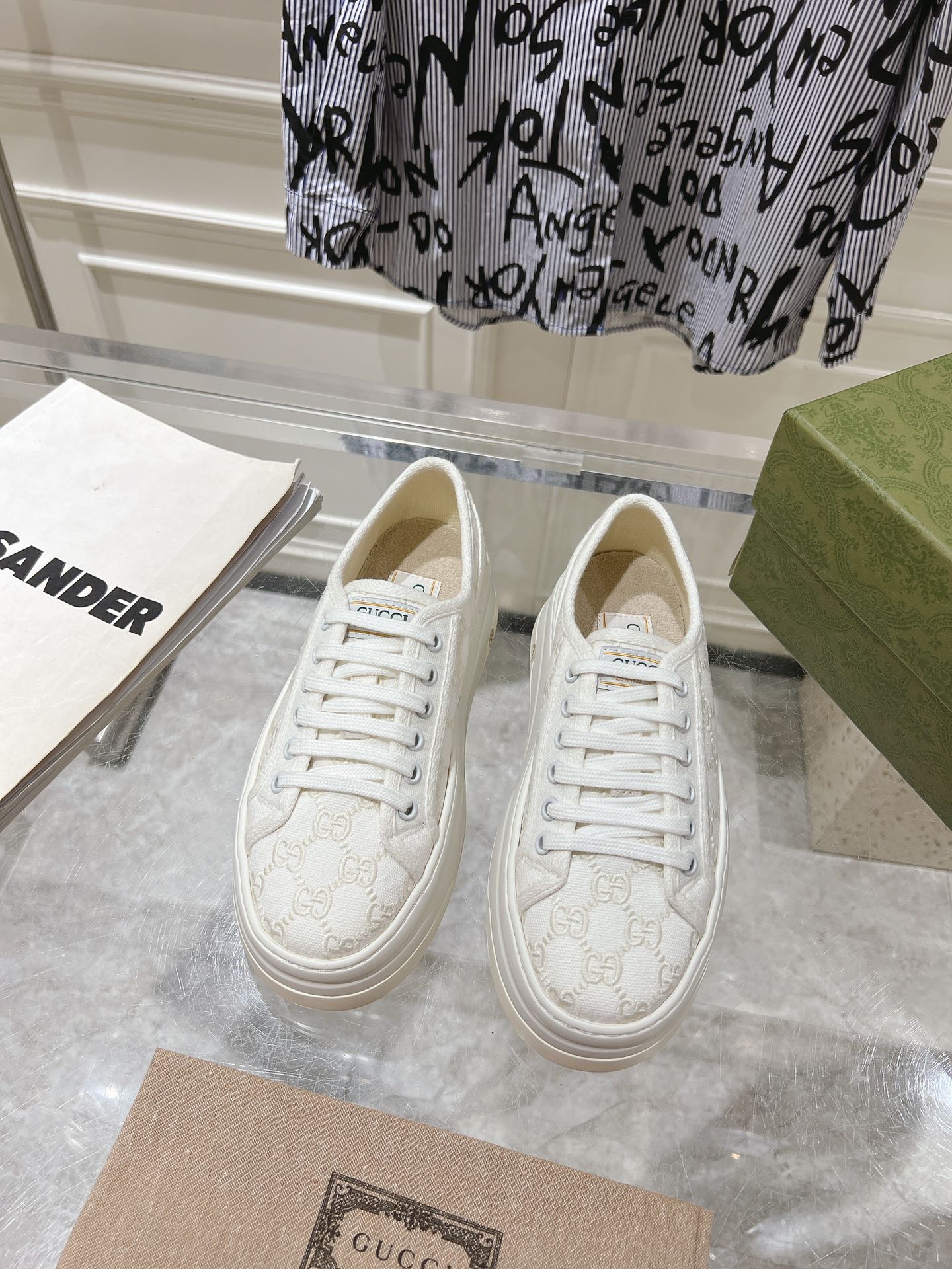 Gucci Couple Canvas Shoes Canvas M-s