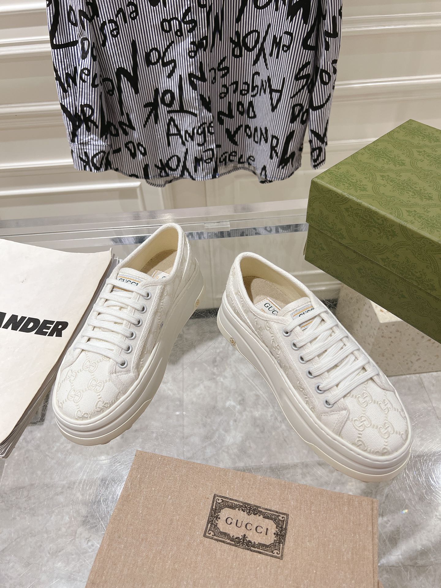 Gucci Couple Canvas Shoes Canvas M-s