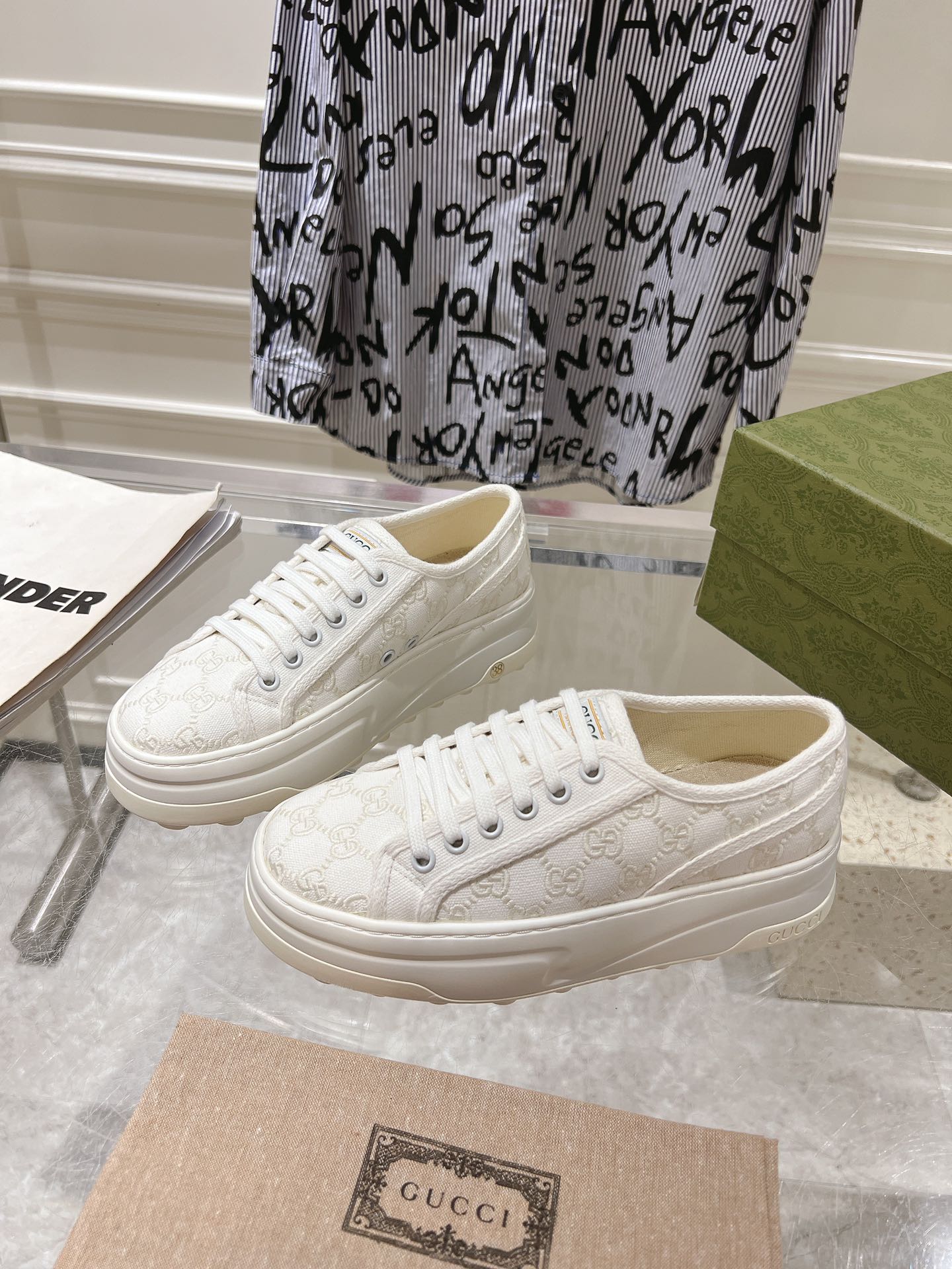 Gucci Couple Canvas Shoes Canvas M-s