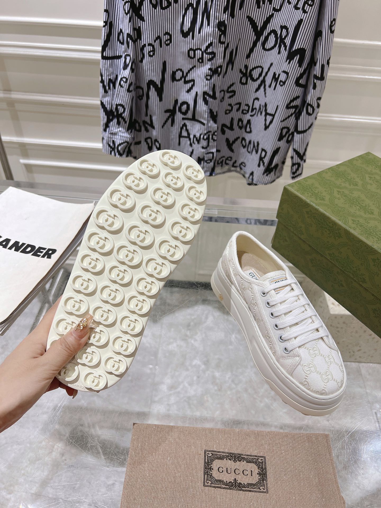 Gucci Couple Canvas Shoes Canvas M-s