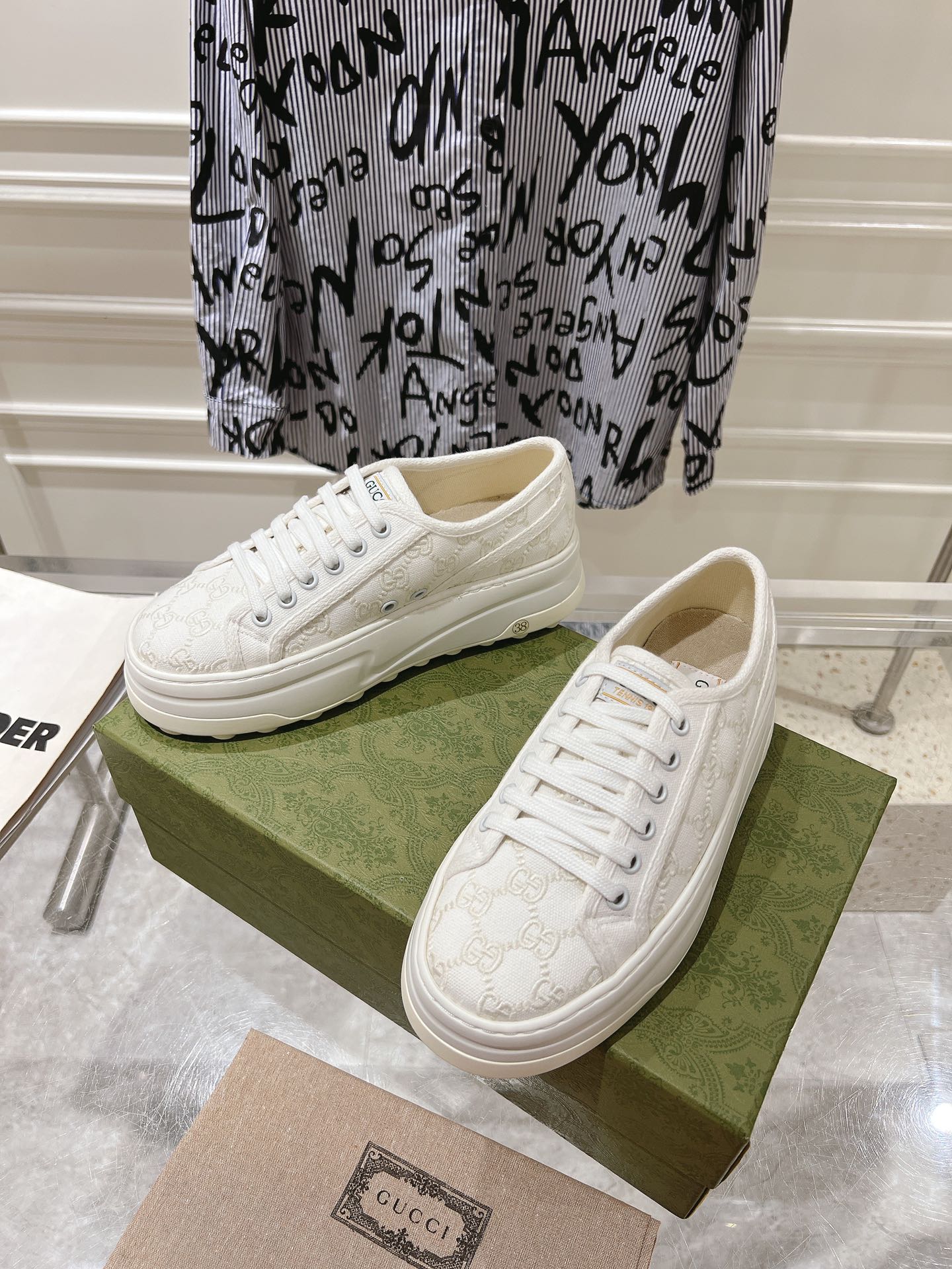 Gucci Couple Canvas Shoes Canvas M-s