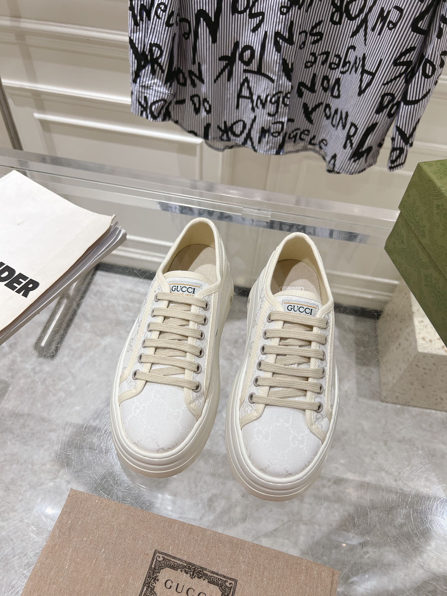 Gucci Couple Canvas Shoes Canvas M-s