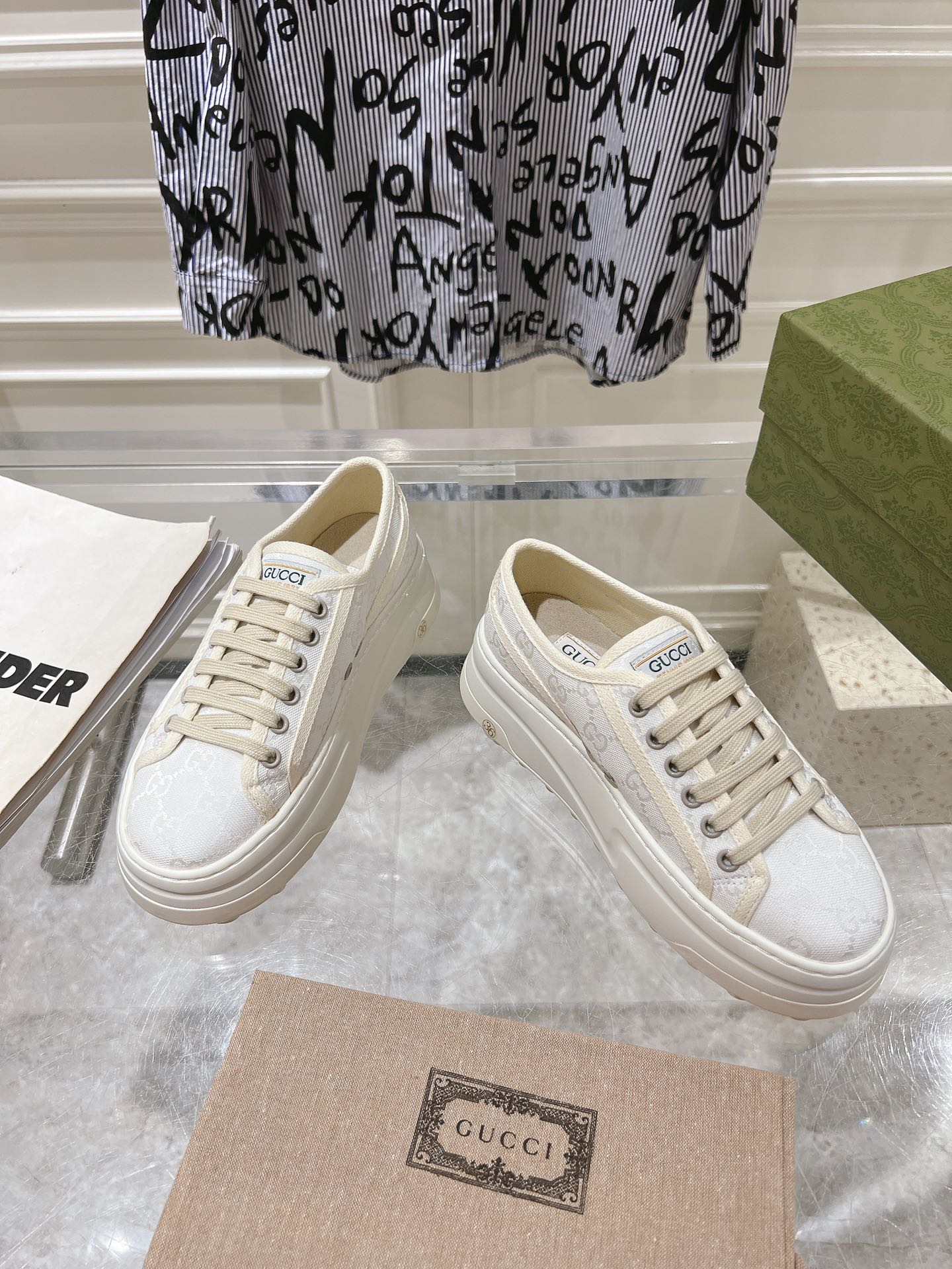 Gucci Couple Canvas Shoes Canvas M-s