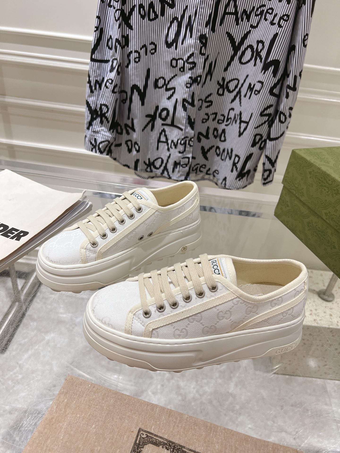 Gucci Couple Canvas Shoes Canvas M-s
