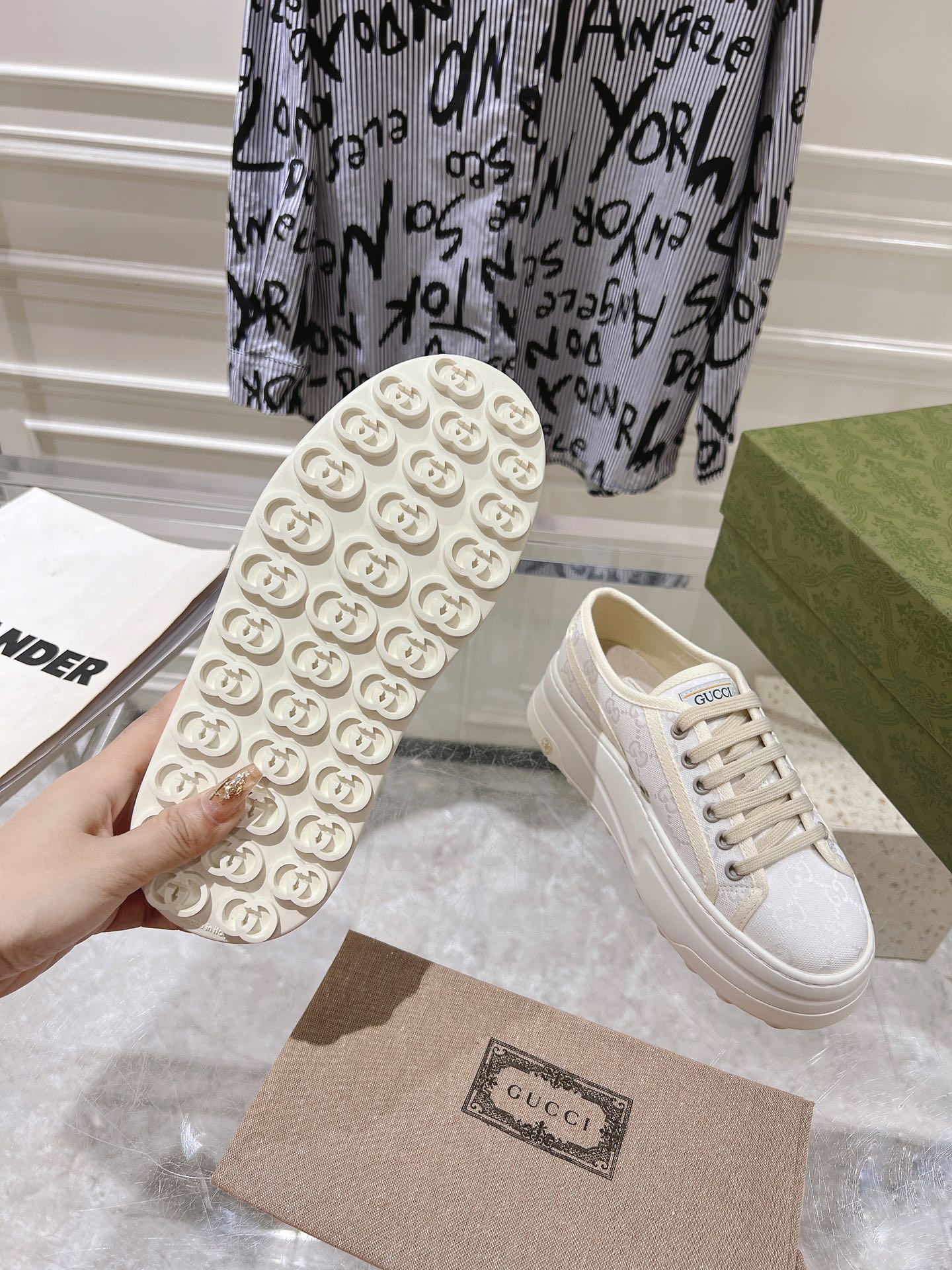 Gucci Couple Canvas Shoes Canvas M-s