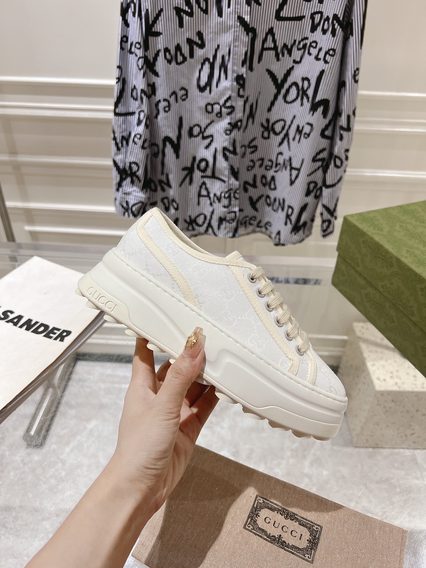 Gucci Couple Canvas Shoes Canvas M-s