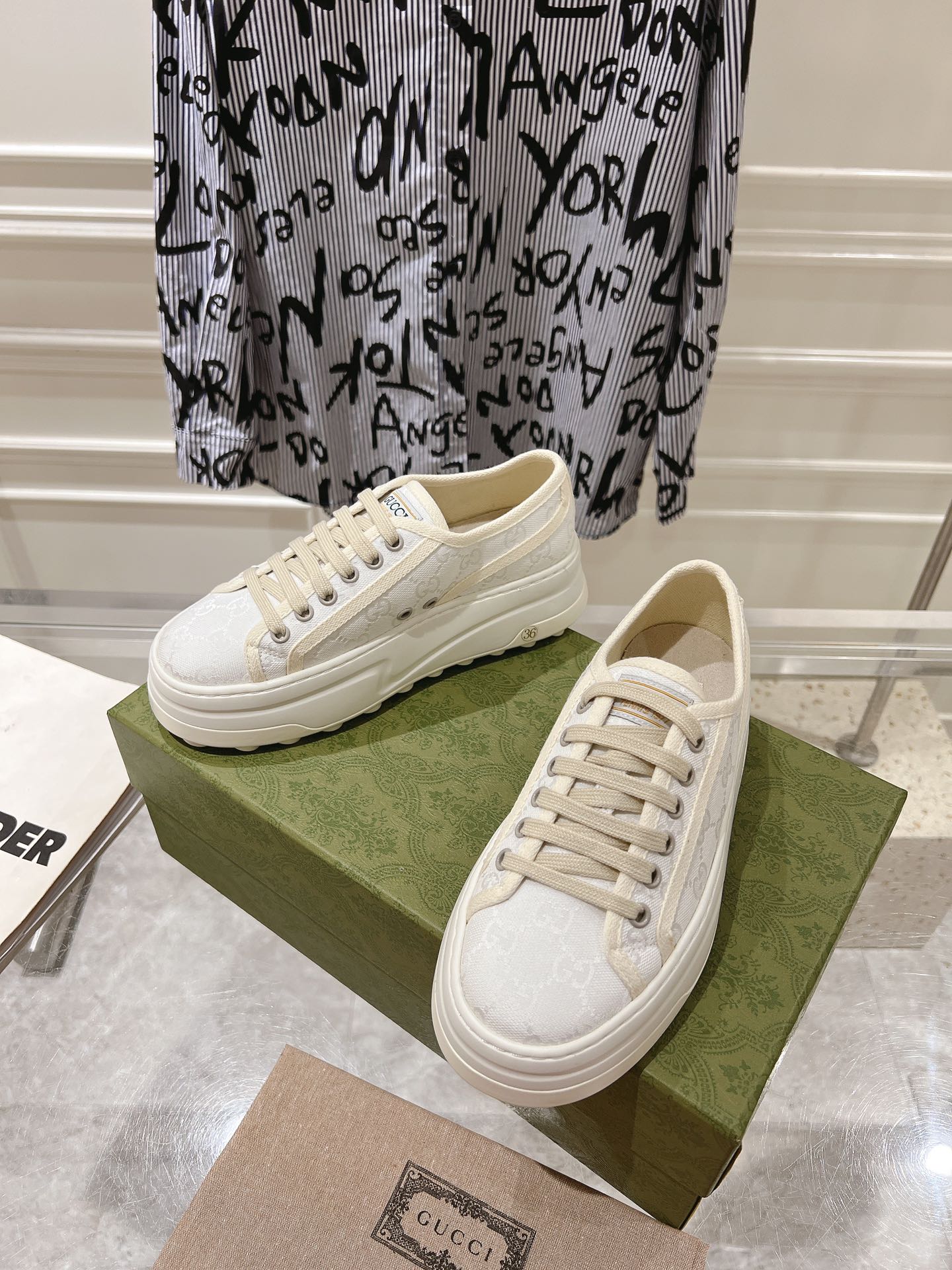 Gucci Couple Canvas Shoes Canvas M-s