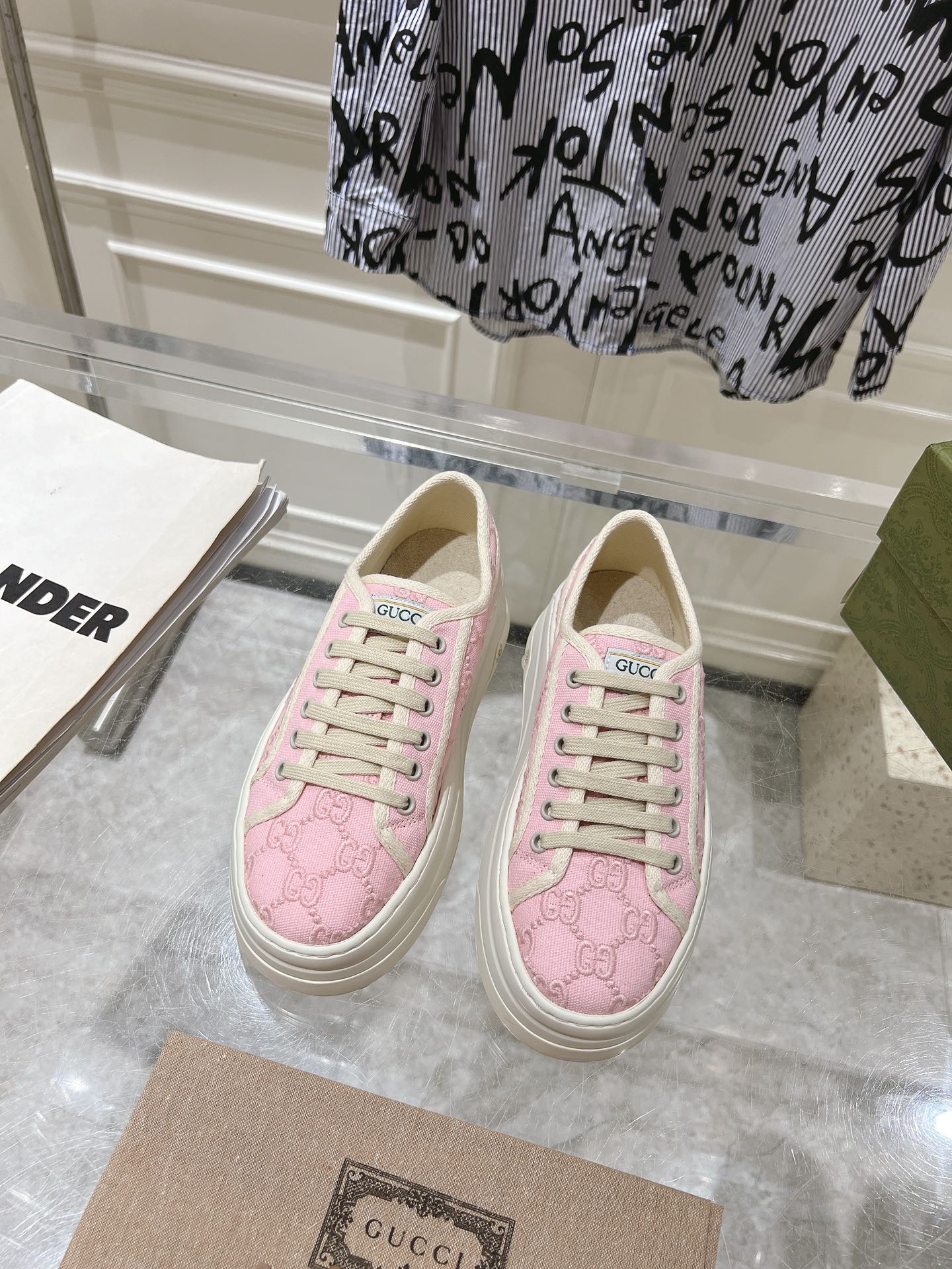 Gucci Couple Canvas Shoes Canvas M-s
