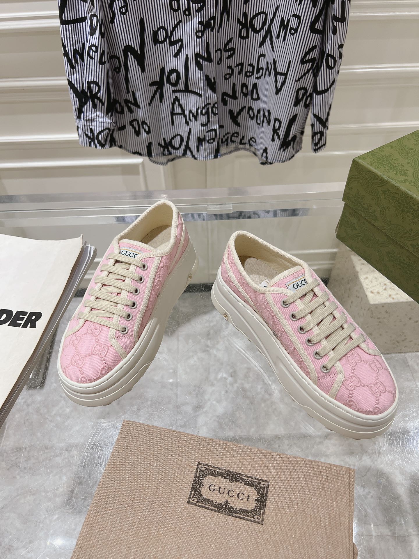 Gucci Couple Canvas Shoes Canvas M-s