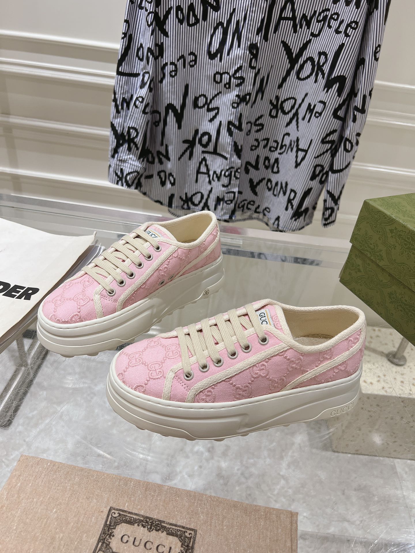 Gucci Couple Canvas Shoes Canvas M-s