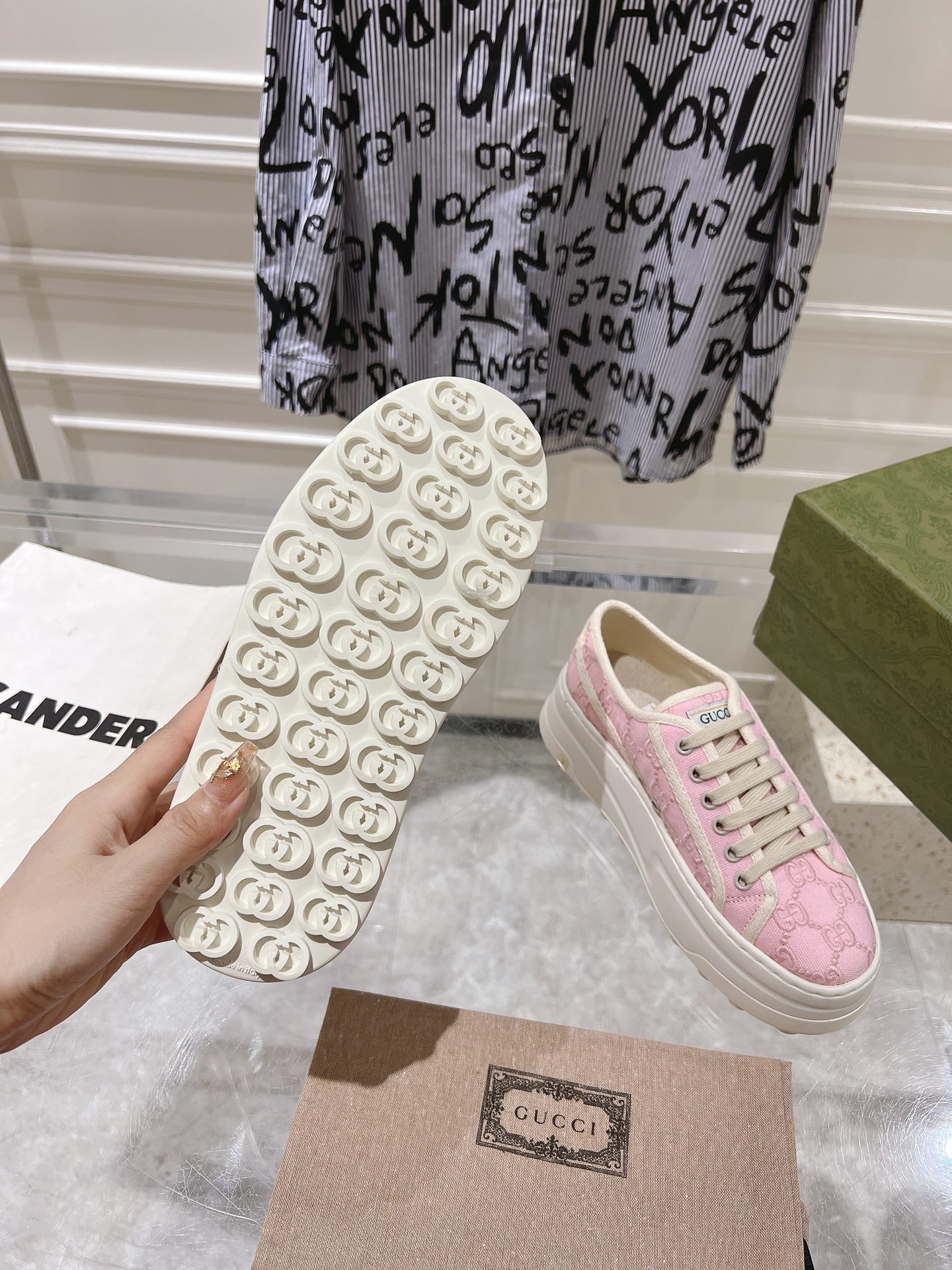 Gucci Couple Canvas Shoes Canvas M-s