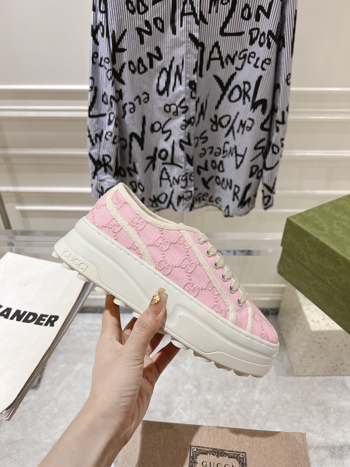 Gucci Couple Canvas Shoes Canvas M-s