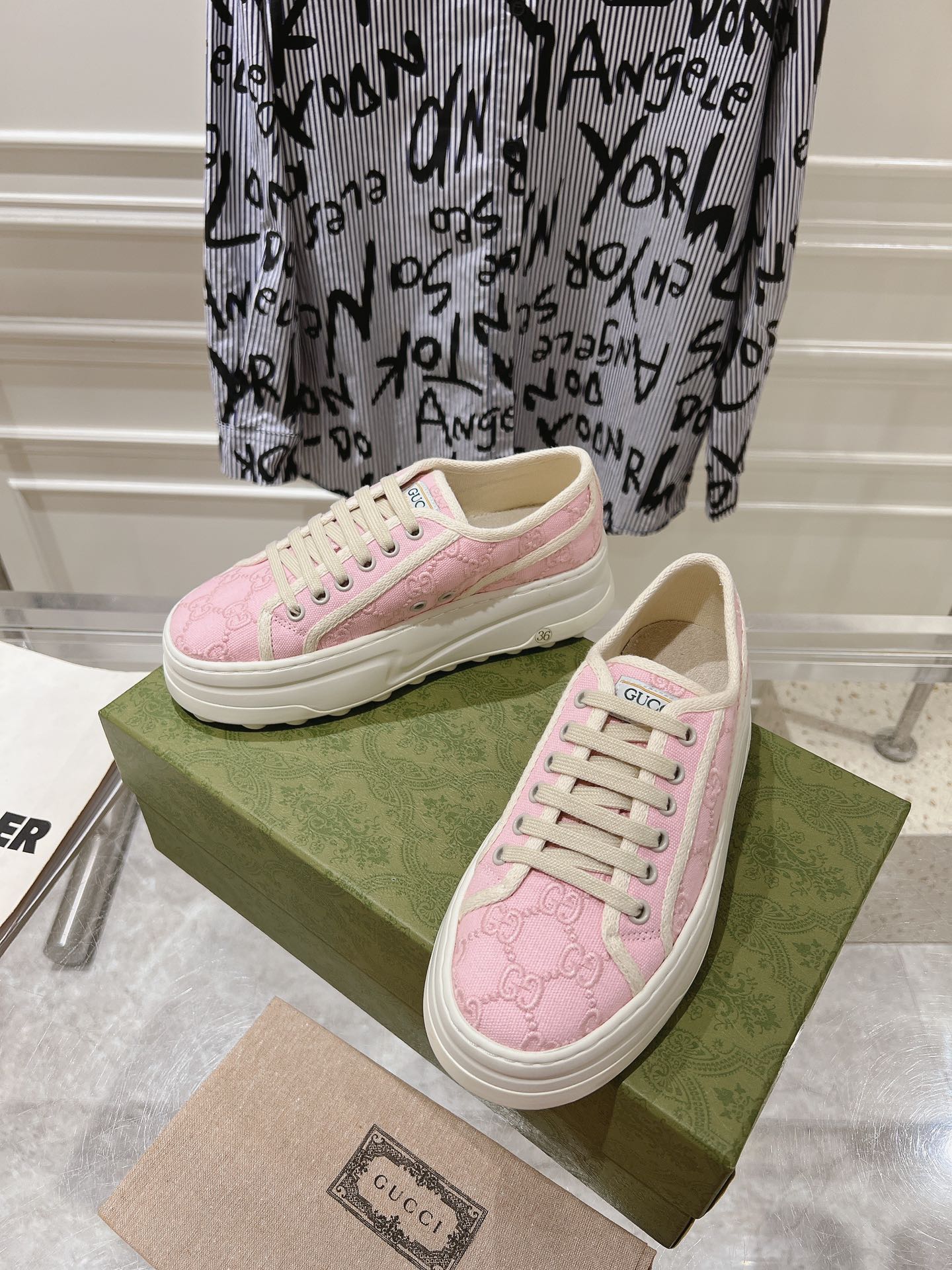 Gucci Couple Canvas Shoes Canvas M-s