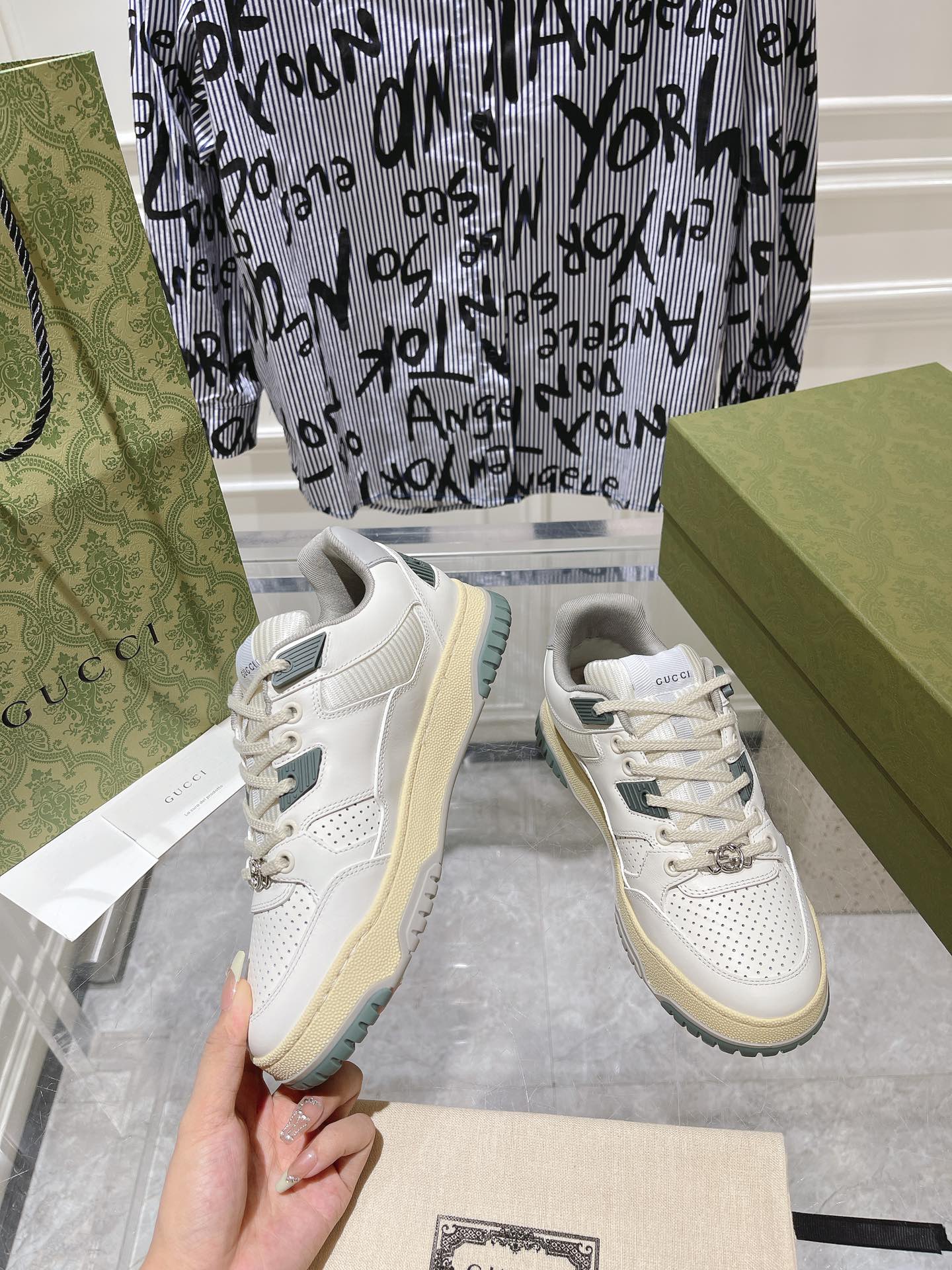 Gucci Couple Board Shoes Breathable M-s