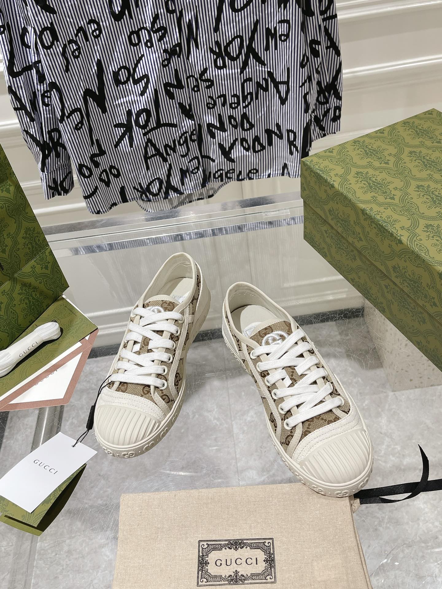 Gucci Couple Canvas Shoes Canvas M