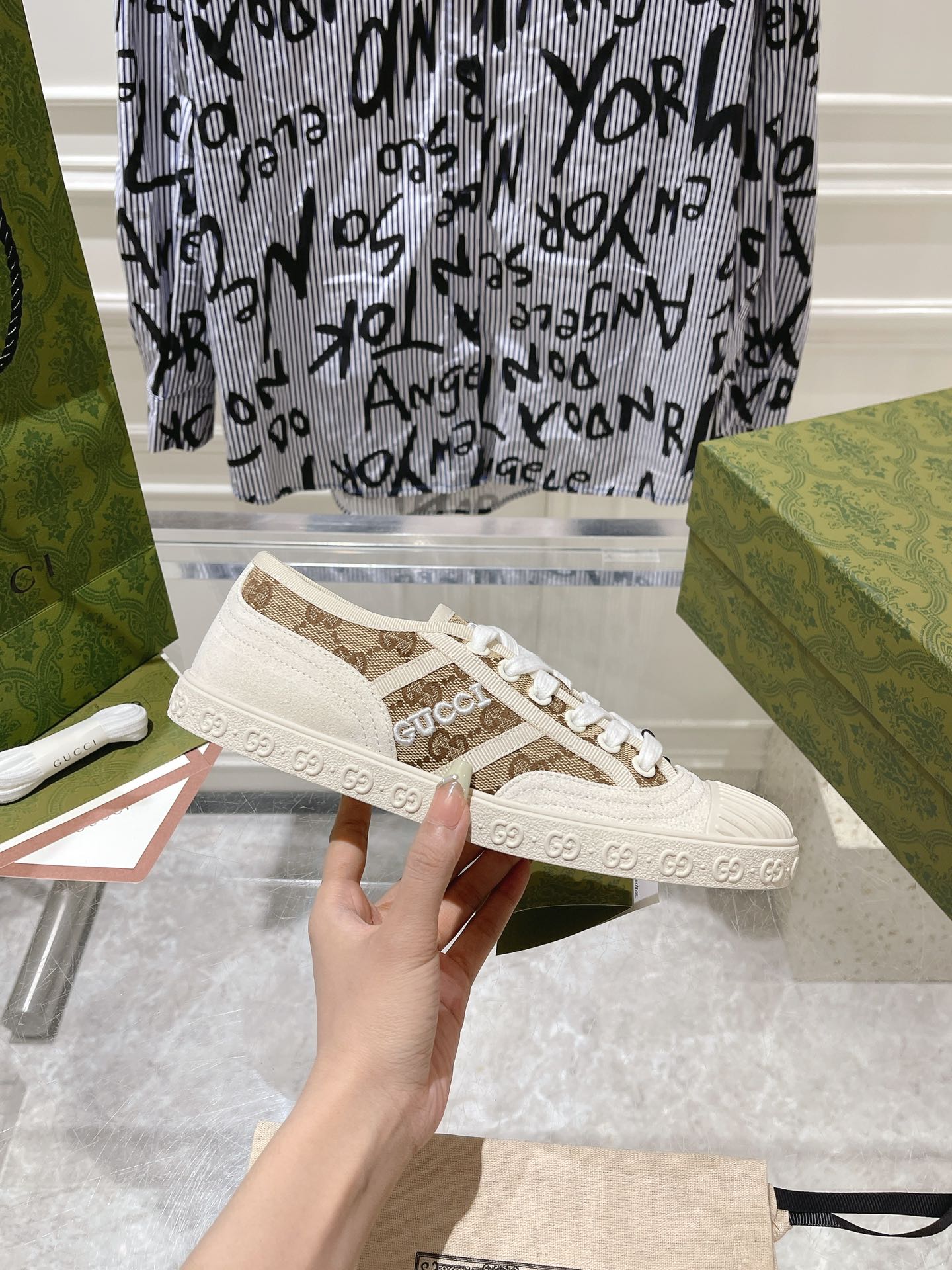 Gucci Couple Canvas Shoes Canvas M