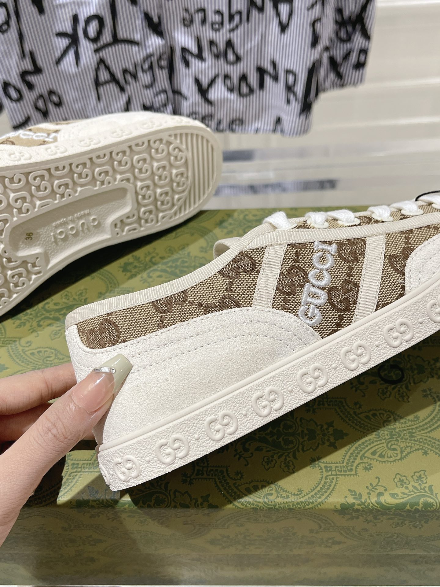 Gucci Couple Canvas Shoes Canvas M