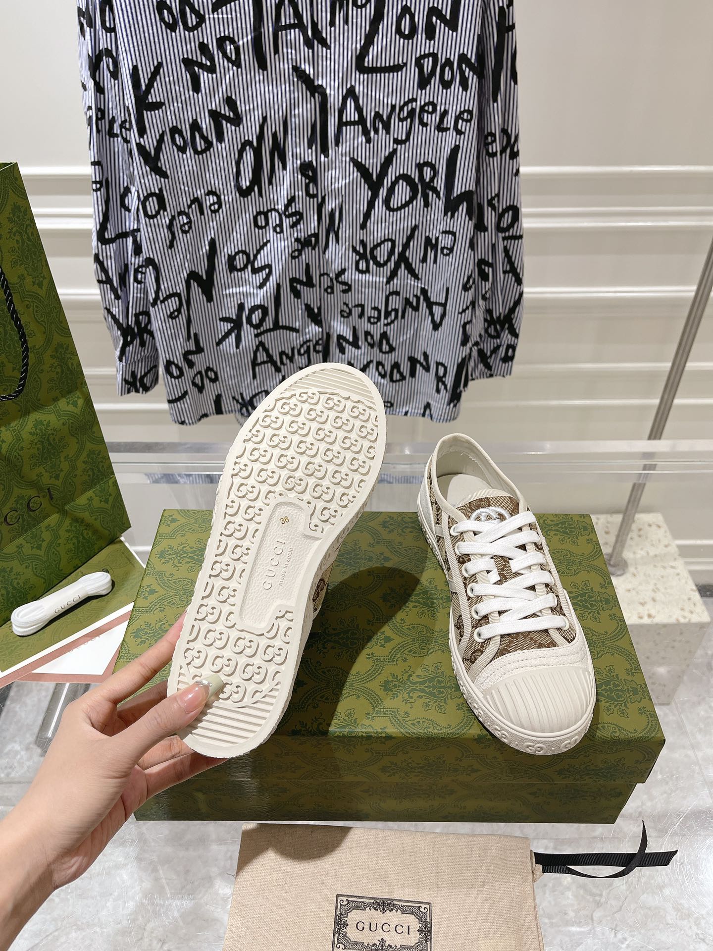 Gucci Couple Canvas Shoes Canvas M