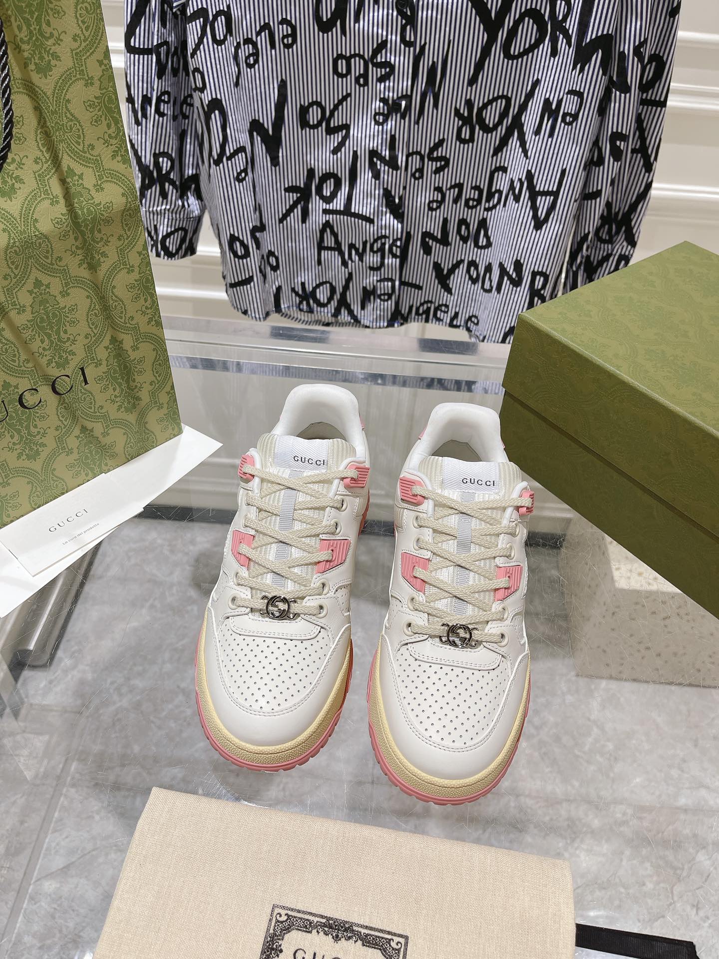 Gucci Couple Board Shoes Breathable M-s