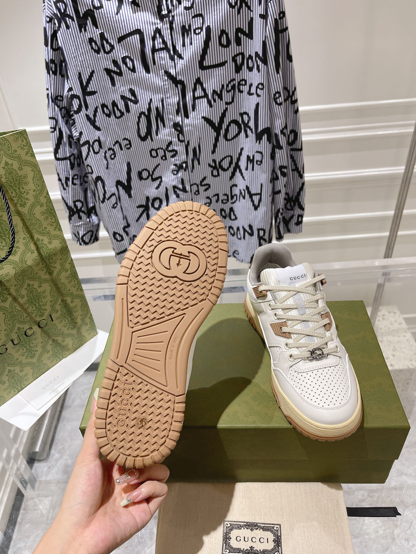 Gucci Couple Board Shoes Breathable M-s