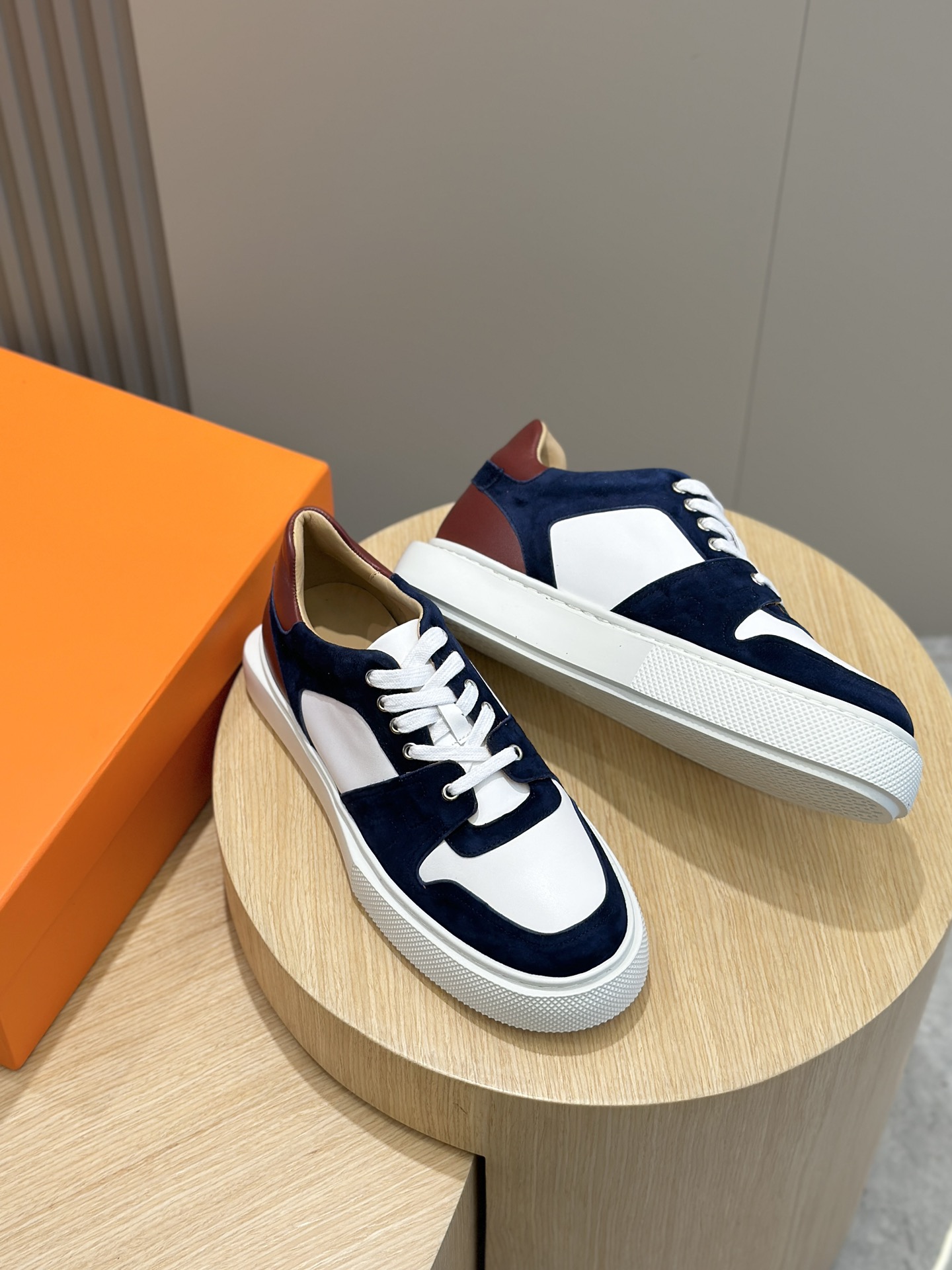 Hermes Leather Shoes Cow Leather White M-s