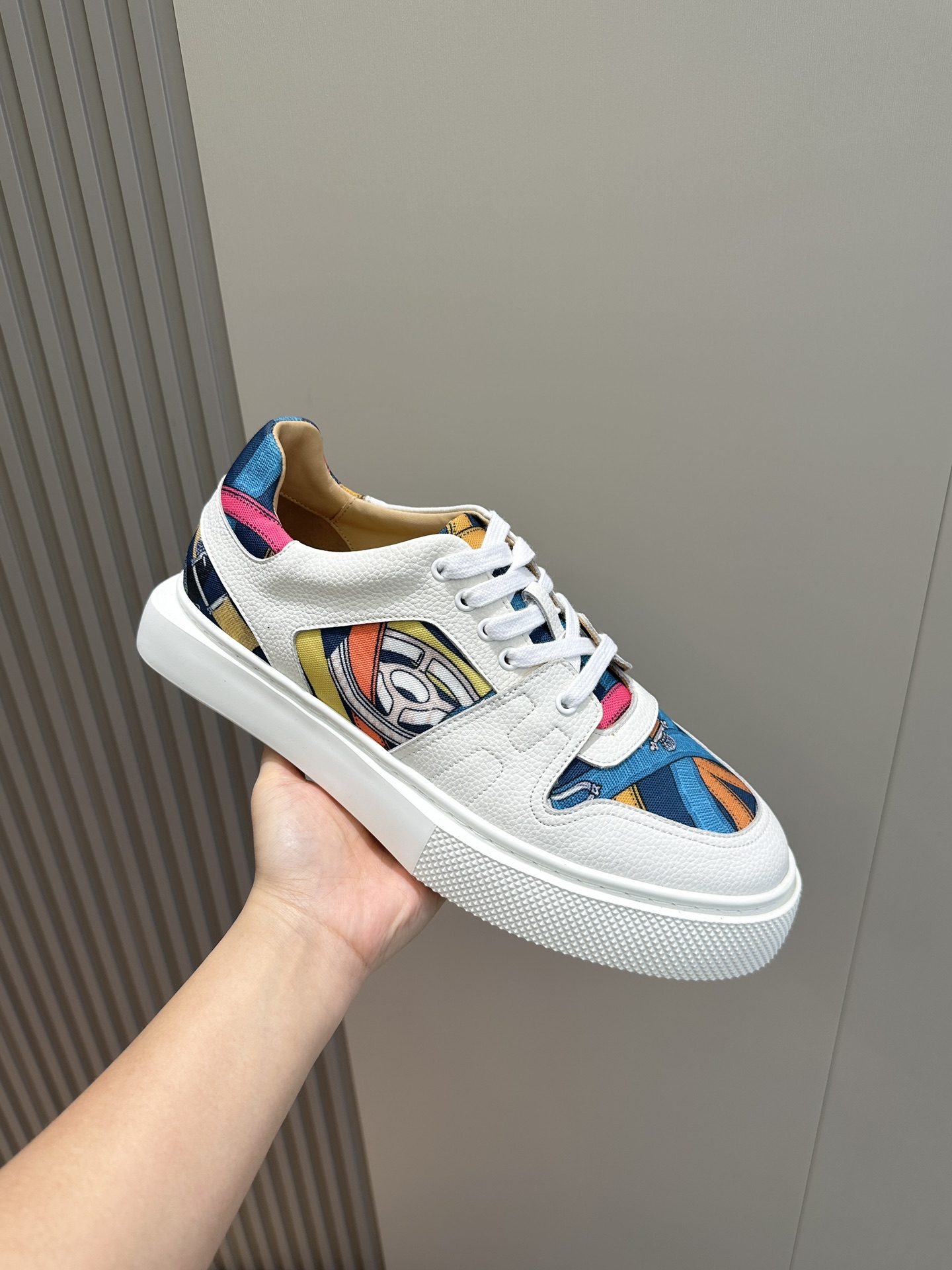 Hermes Leather Shoes Cow Leather White M-s