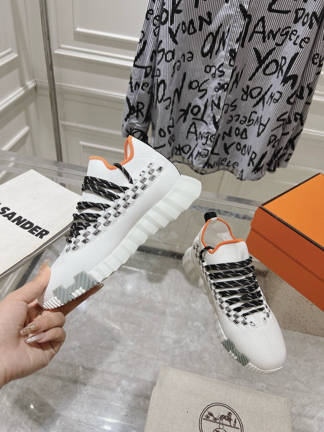 Hermes Couple Running Shoes Breathable M-l