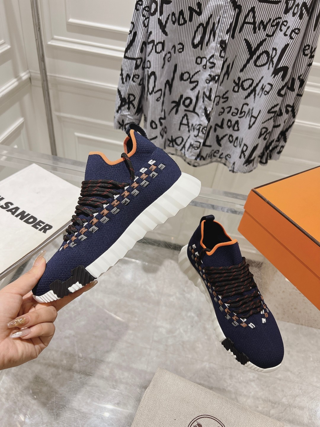 Hermes Couple Running Shoes Breathable M-l