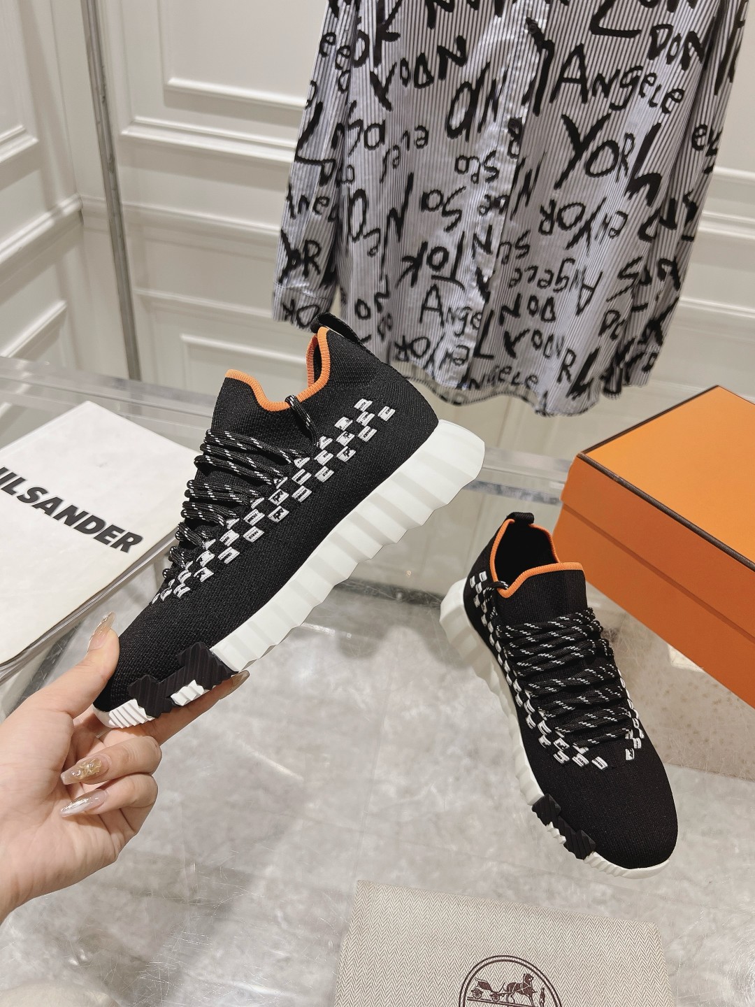 Hermes Couple Running Shoes Breathable M-l