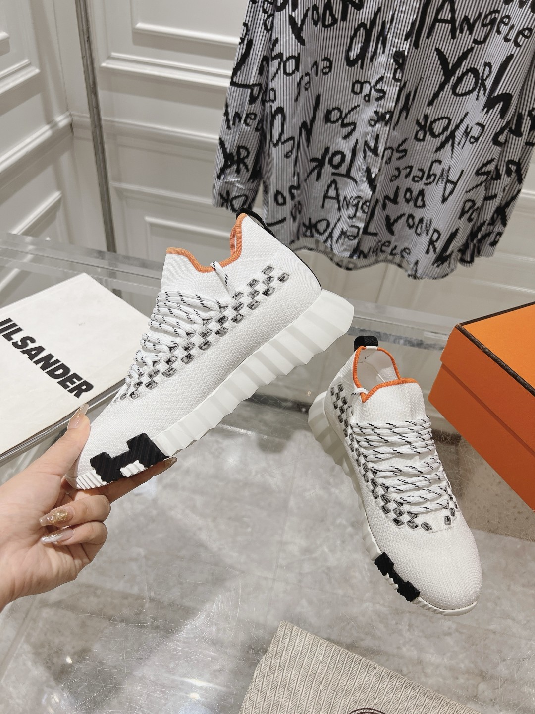 Hermes Couple Running Shoes Breathable M-l