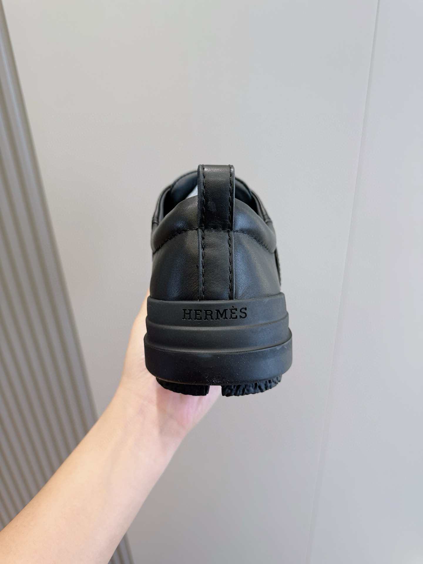 Hermes Leather Shoes Cow Leather Black M-l-s