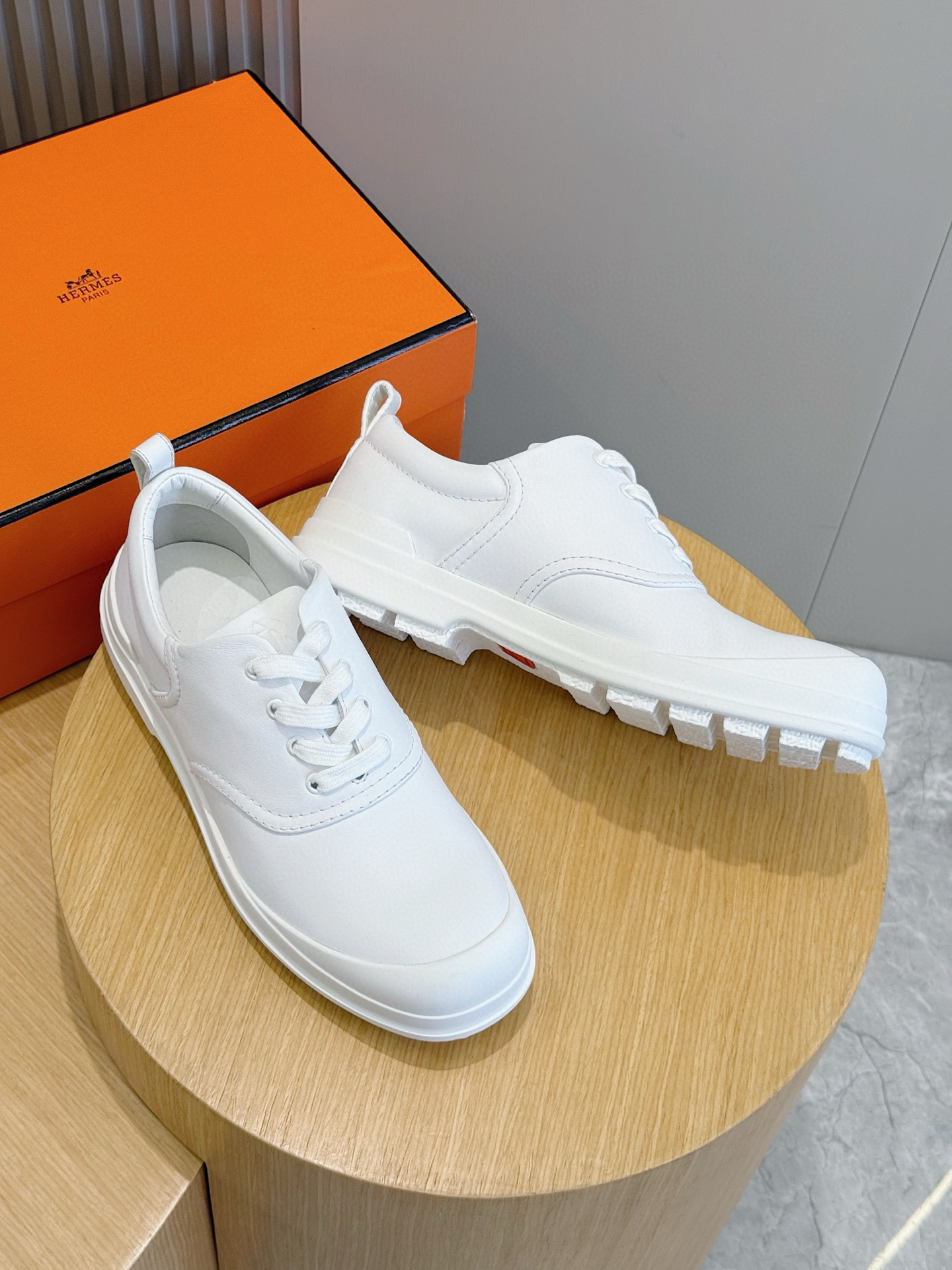 Hermes Leather Shoes Cow Leather Black M-l-s