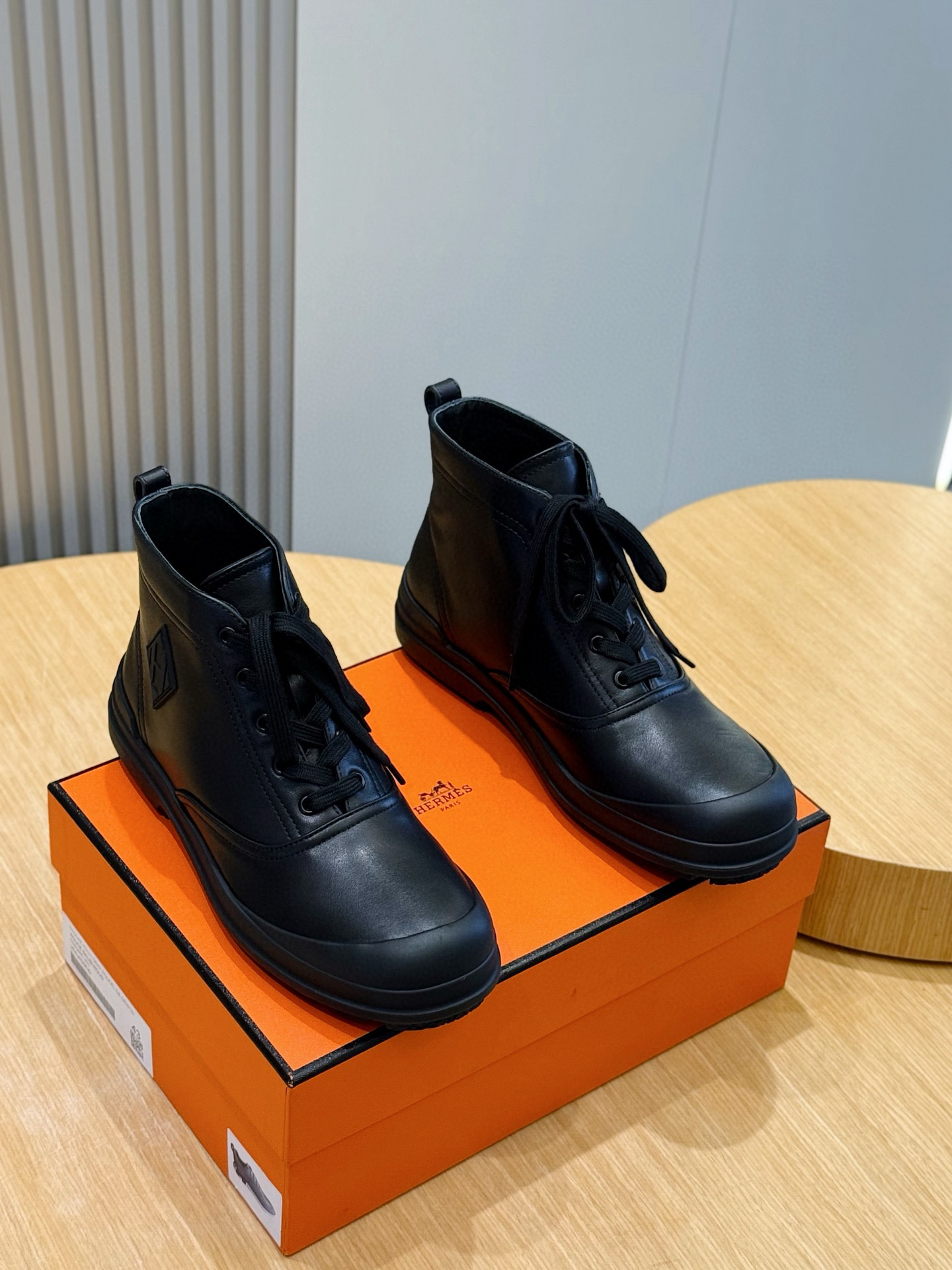 Hermes Leather Shoes Cow Leather Black M-l-s