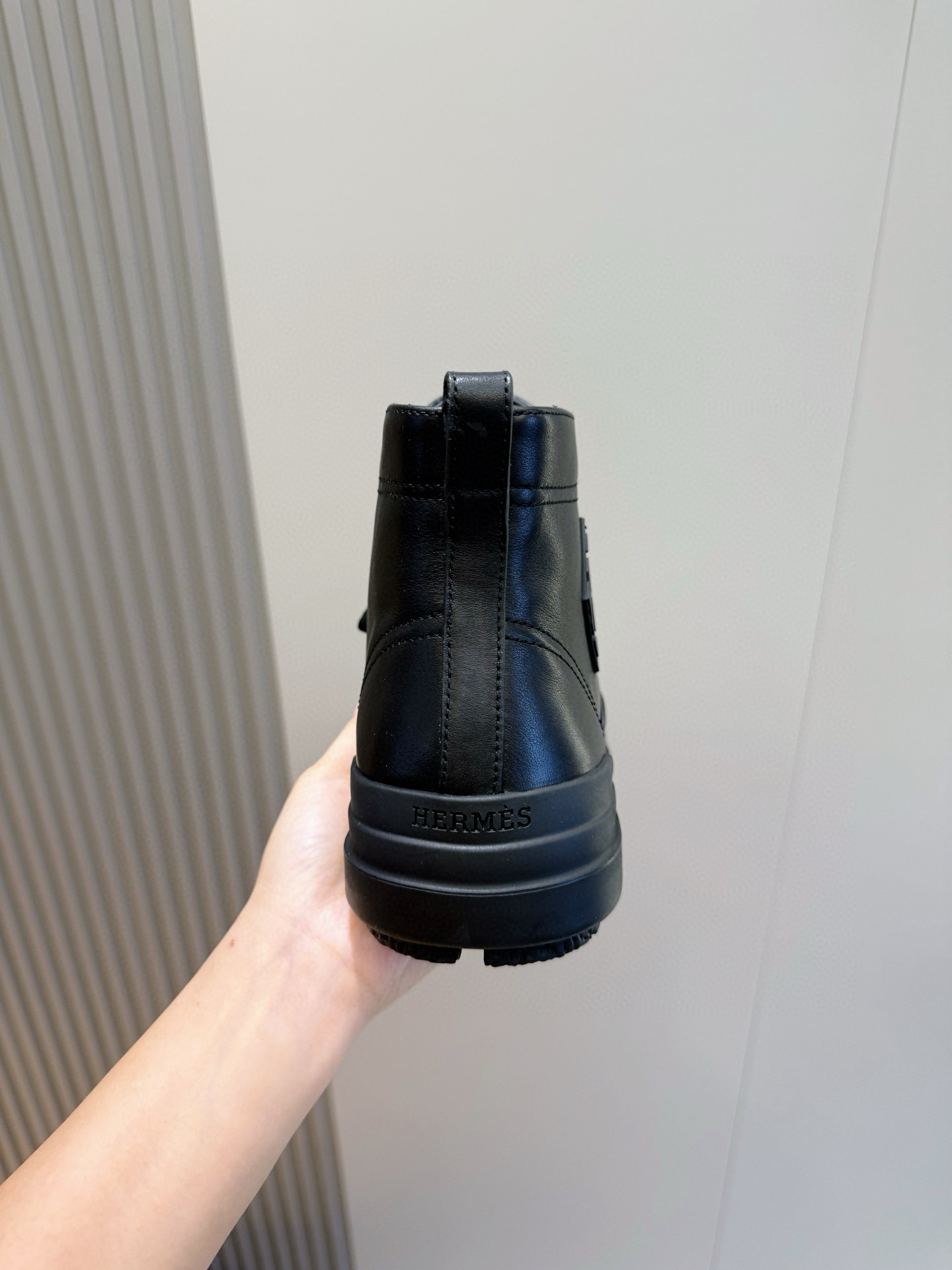 Hermes Leather Shoes Cow Leather Black M-l-s