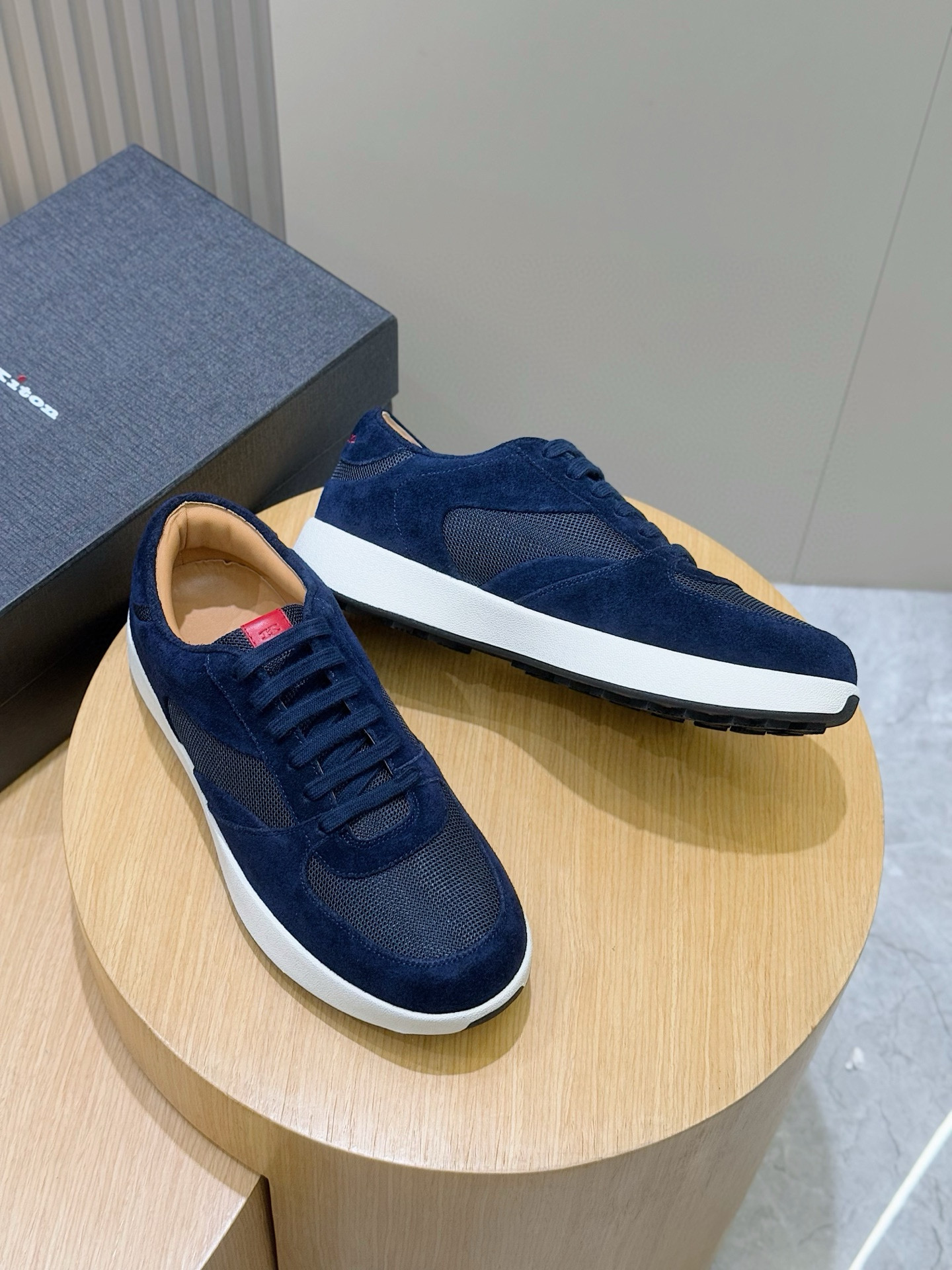 Male Sneakers Red Breathable S