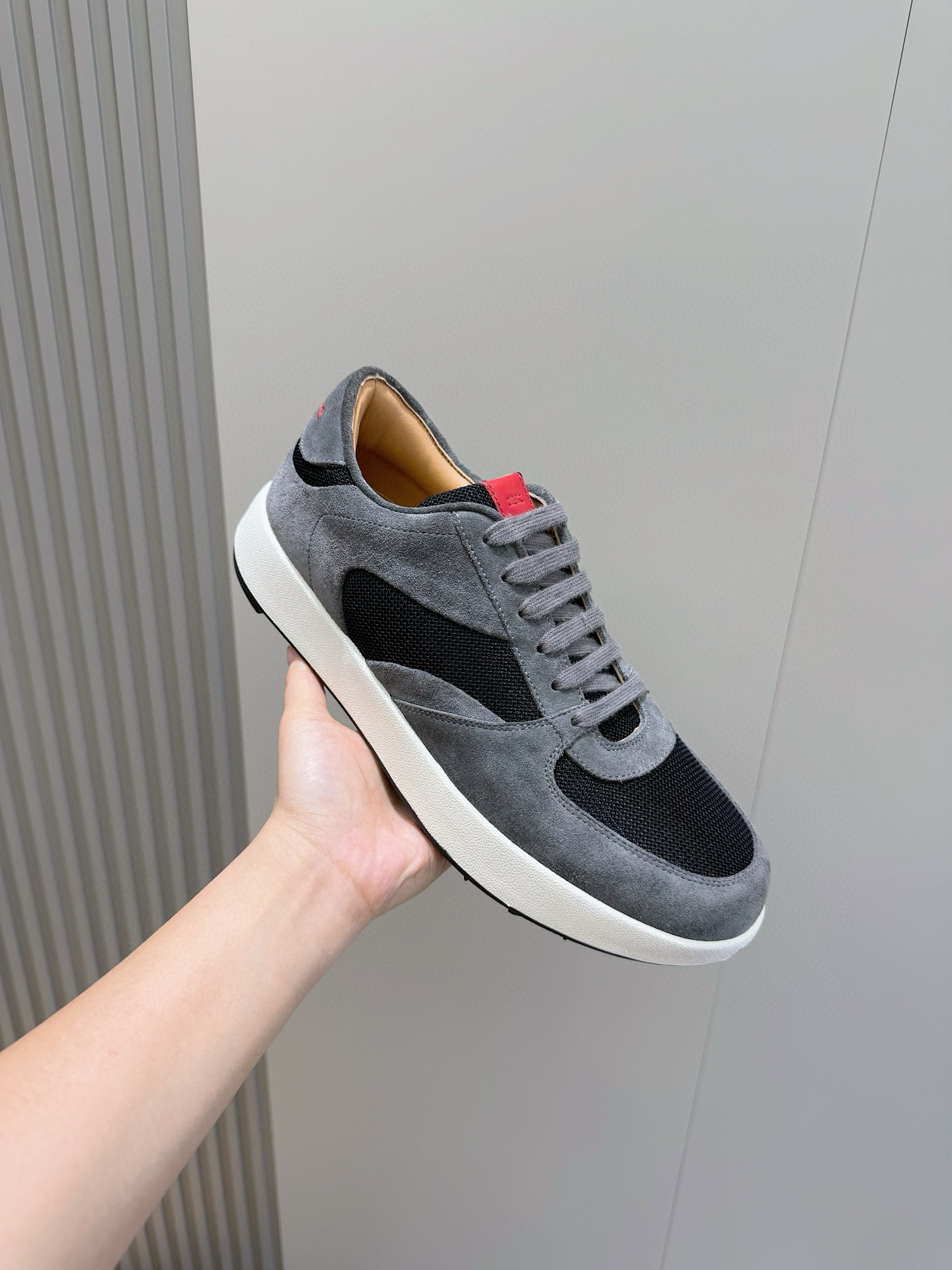 Male Sneakers Red Breathable S