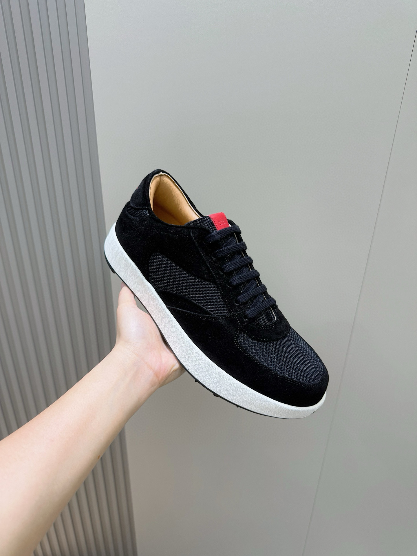 Male Sneakers Red Breathable S