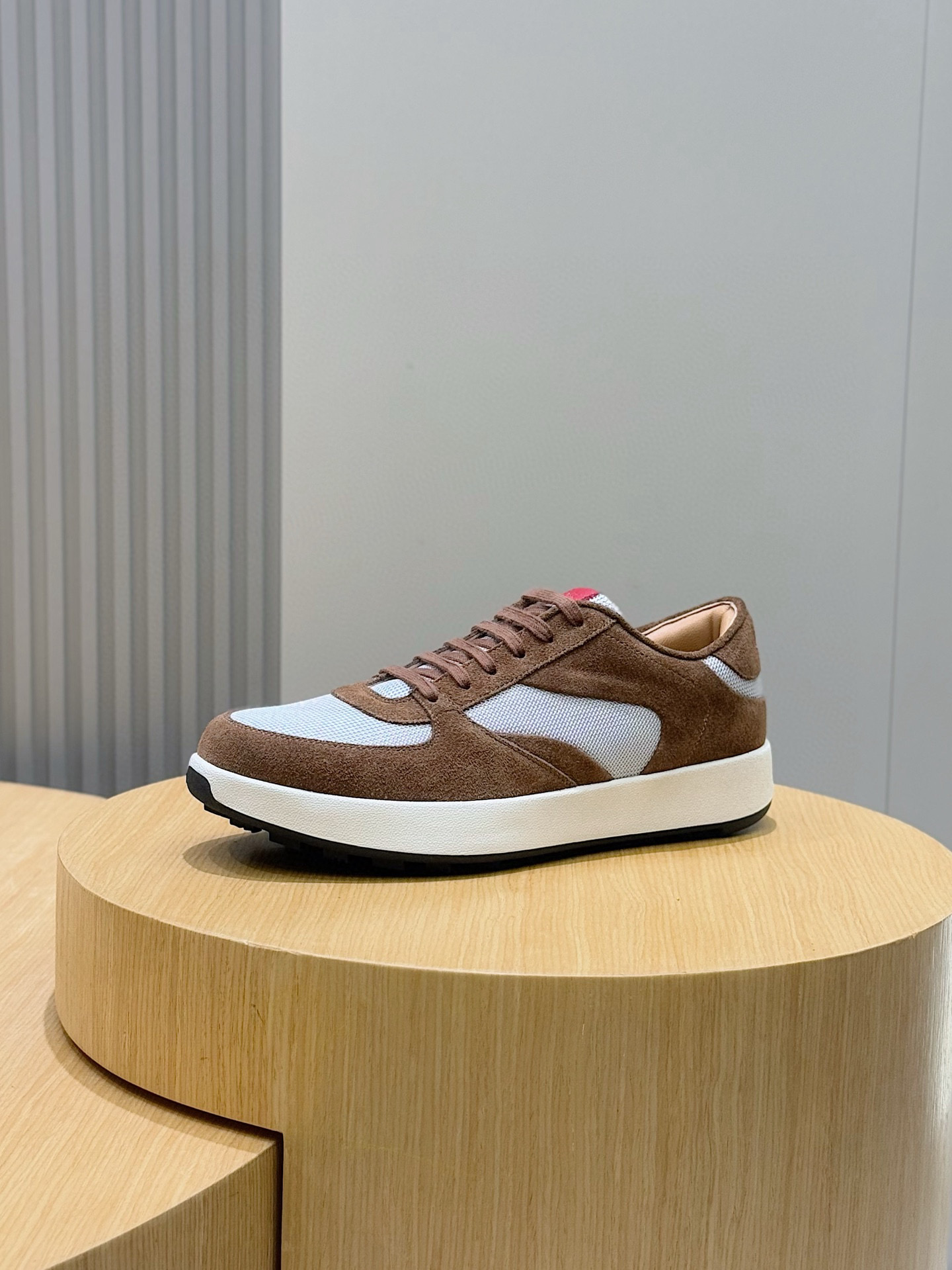 Male Sneakers Red Breathable S