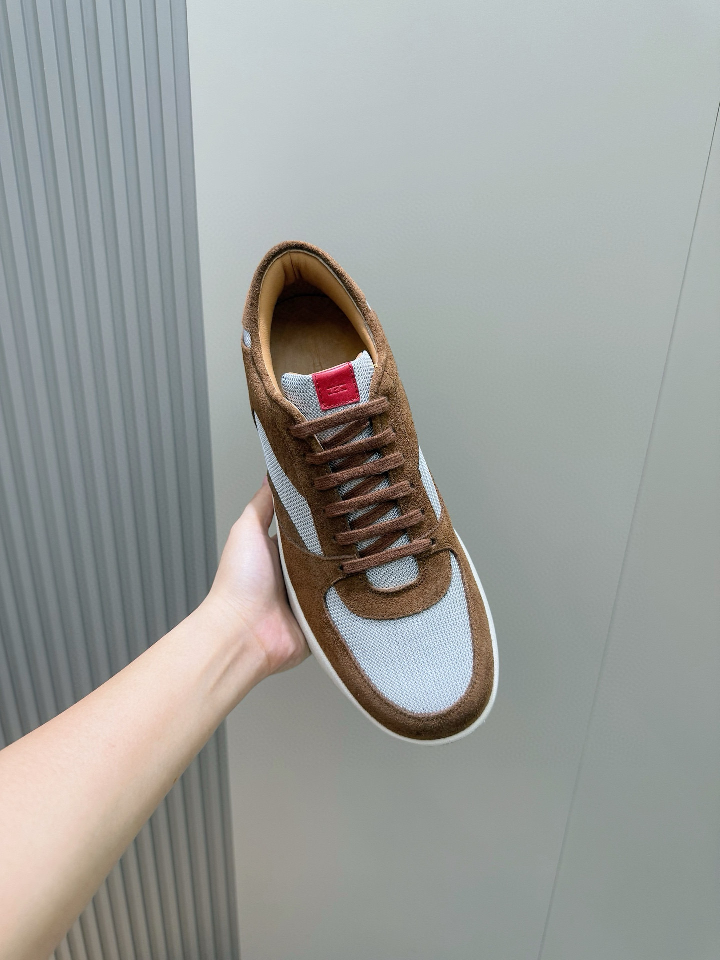 Male Sneakers Red Breathable S