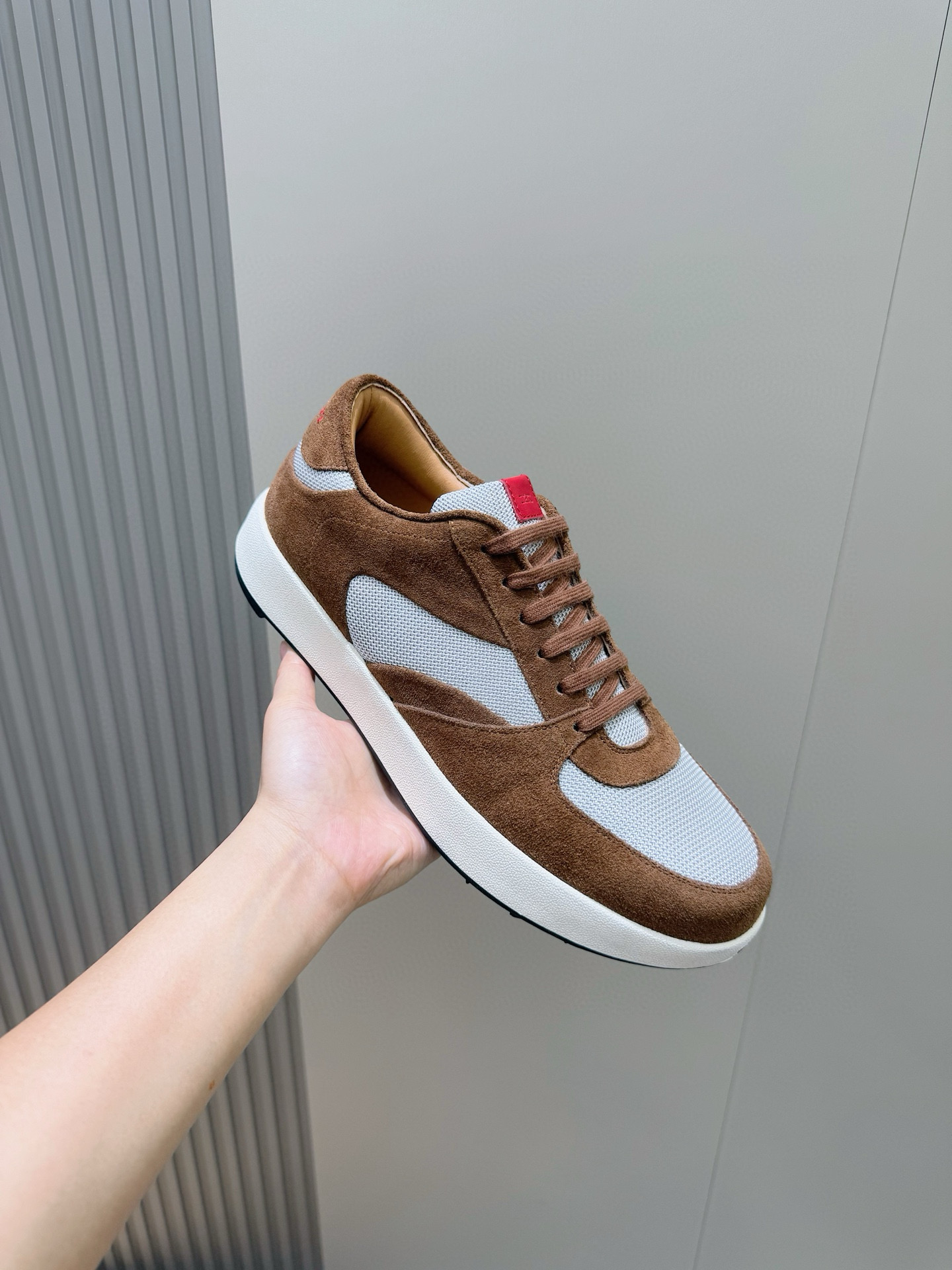 Male Sneakers Red Breathable S