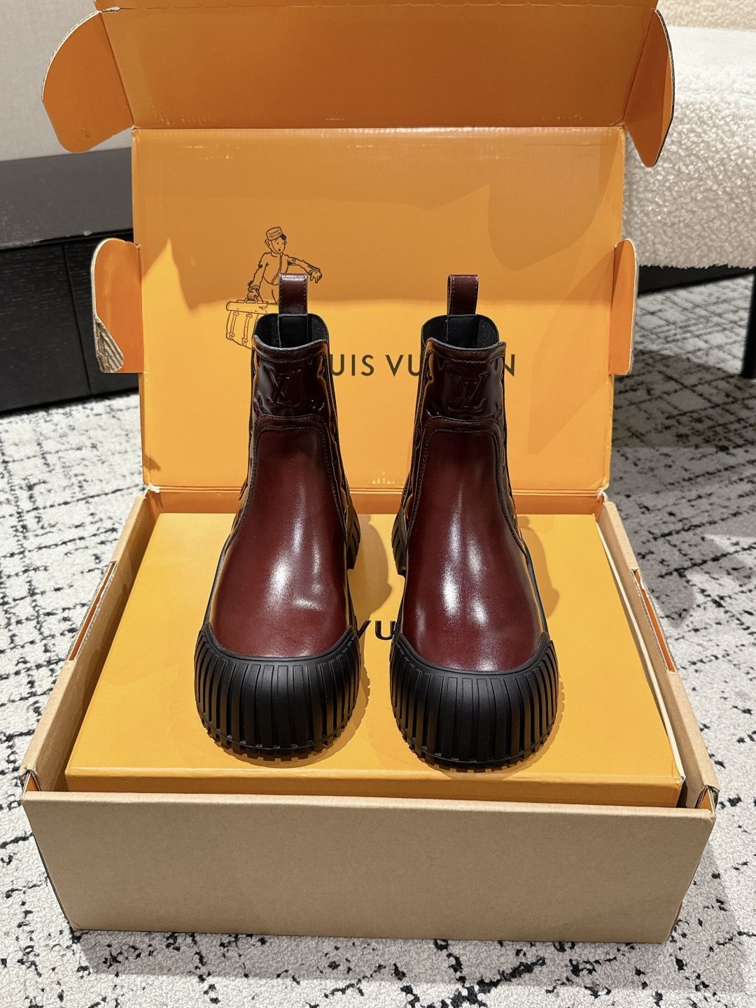 Louis Vuitton Boots Cow Leather L-s