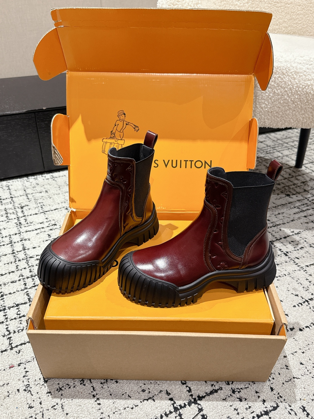 Louis Vuitton Boots Cow Leather L-s