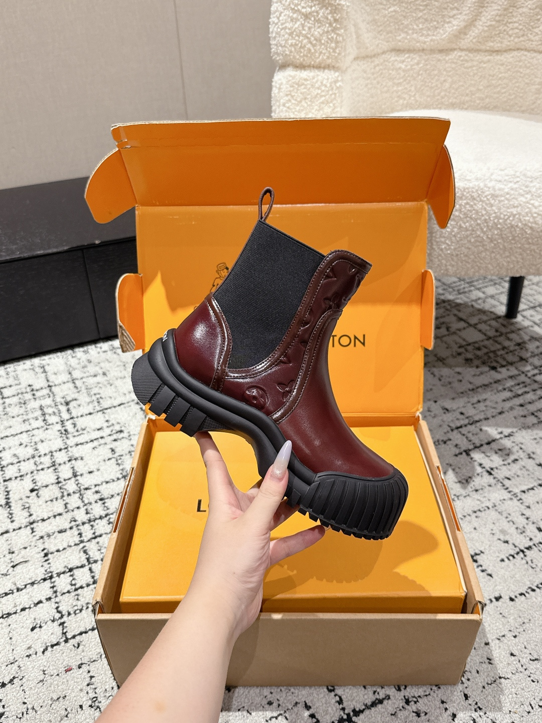 Louis Vuitton Boots Cow Leather L-s