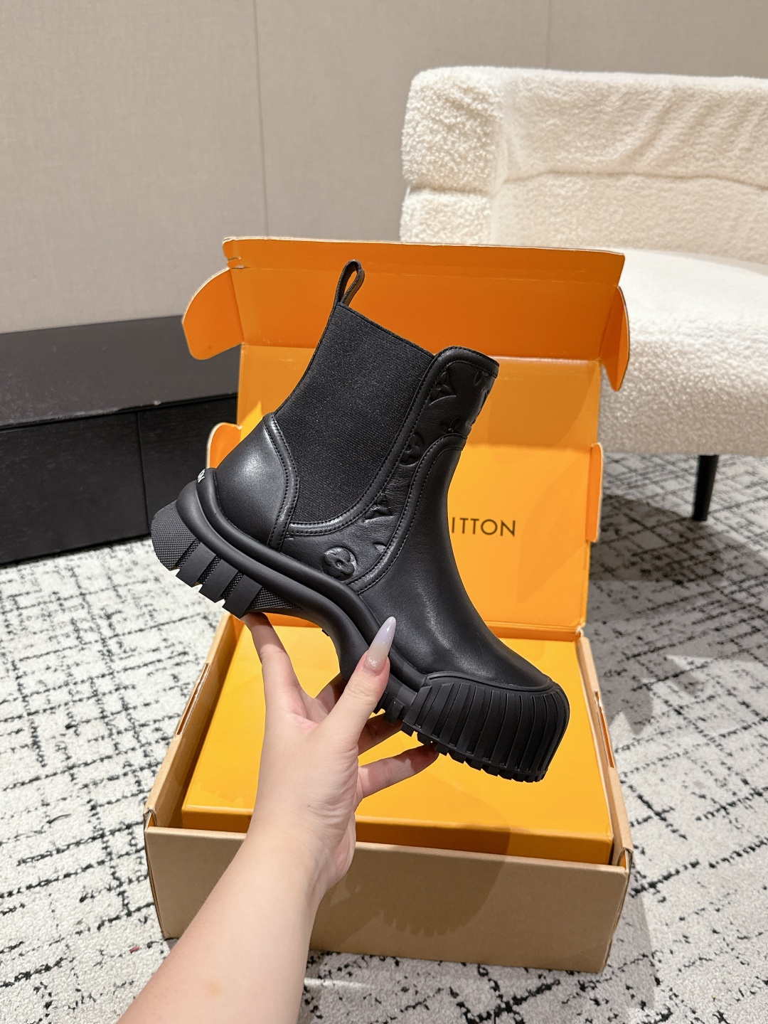 Louis Vuitton Boots Cow Leather L-s