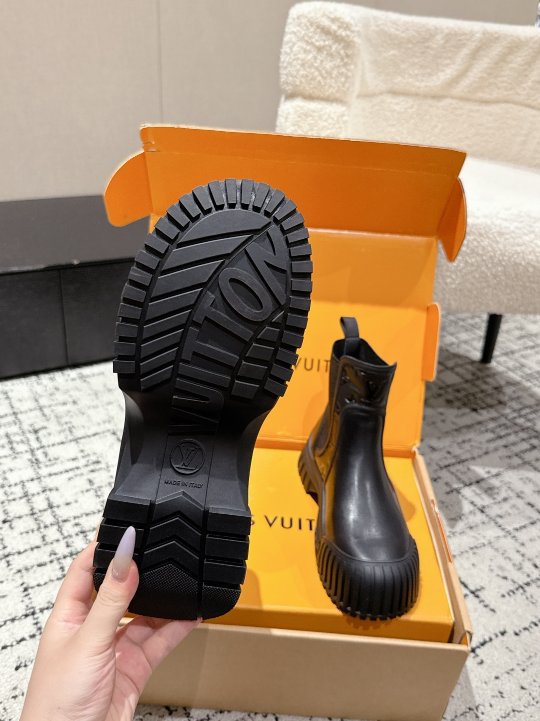 Louis Vuitton Boots Cow Leather L-s